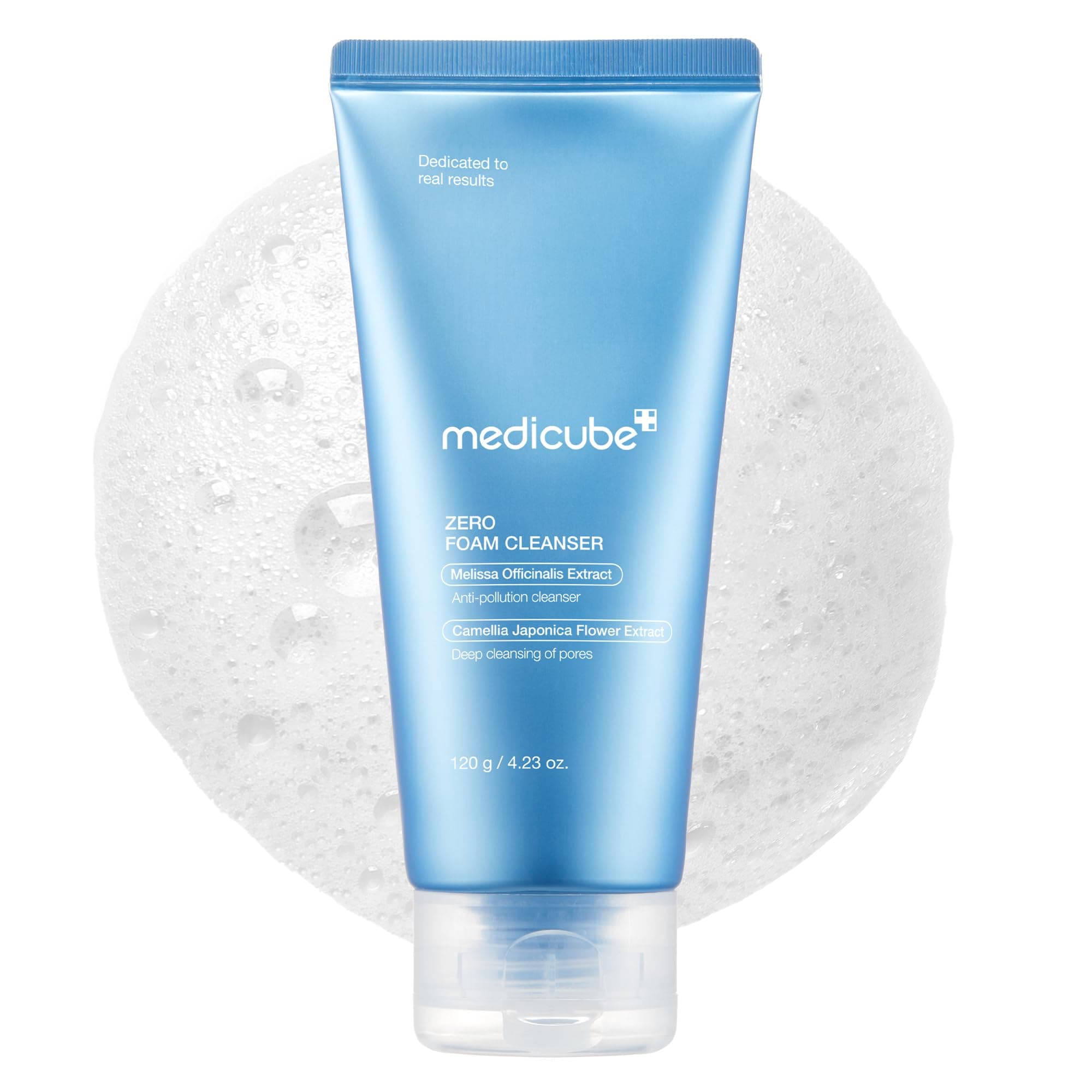 medicube Detergente Zero Foam Per Pelli Sensibili, Per Il Controllo Del Sebo, L'Equilibrio Dell'Umidità E La Riduzione Dei Pori, Korean Skincare 120 Fl Oz (Confezione Da 1), Foglie Di Clorogalum
