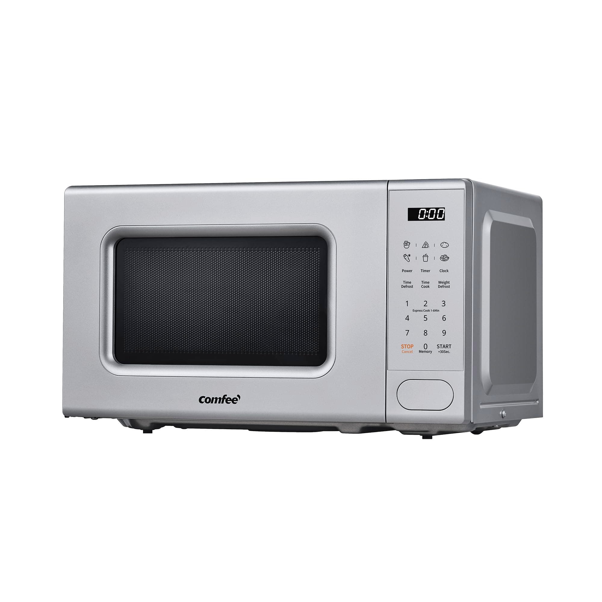 COMFEE' Forno a Microonde Digitale, 700W, 20L, 6 Menù Preimpostati, Express Cook, 11 Livelli di Potenza, Scongelamento, Funzione di Memorizzazione - Grigio - CM-E202CC(GR)
