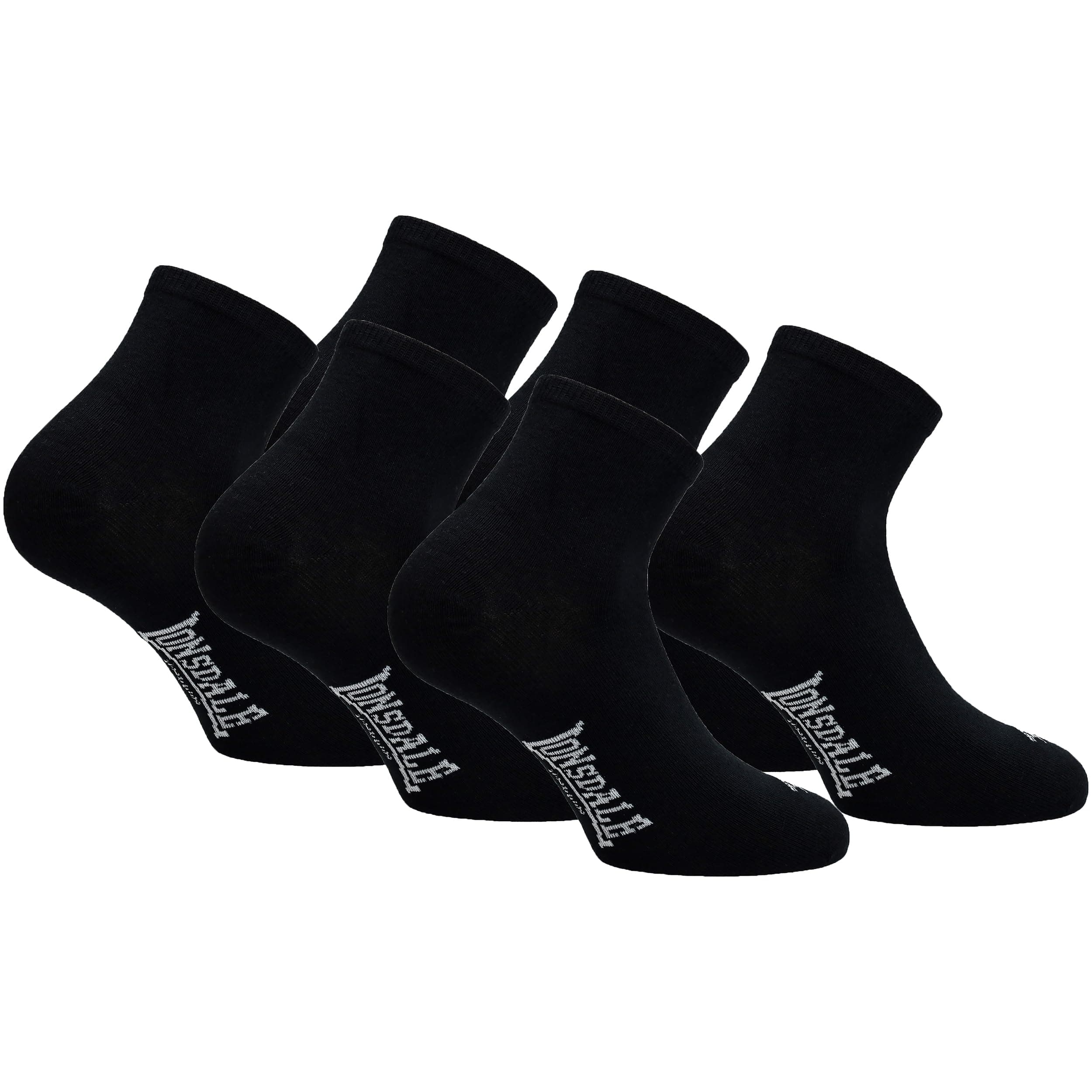 Lonsdale 6 Paia Calzini Corti Uomo Donna - Calzini Sportivi Quarter - Lunghezza Sopra la Caviglia - Cotone Traspirante