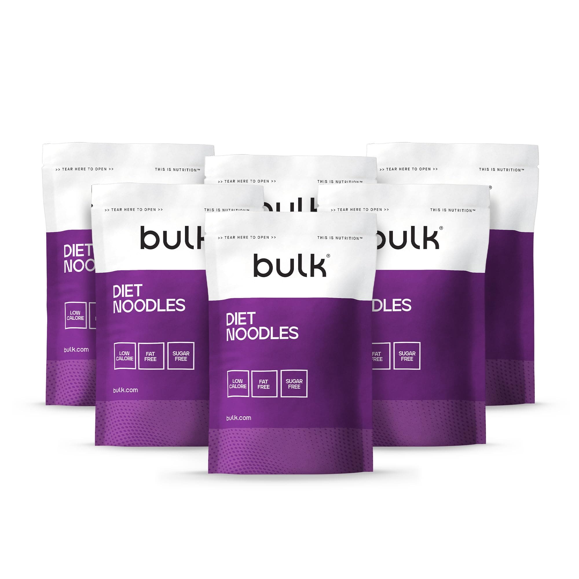 Bulk Spaghetti dietetici, Noodle di Konjac, glucomannano, 200 g, Confezione da 6