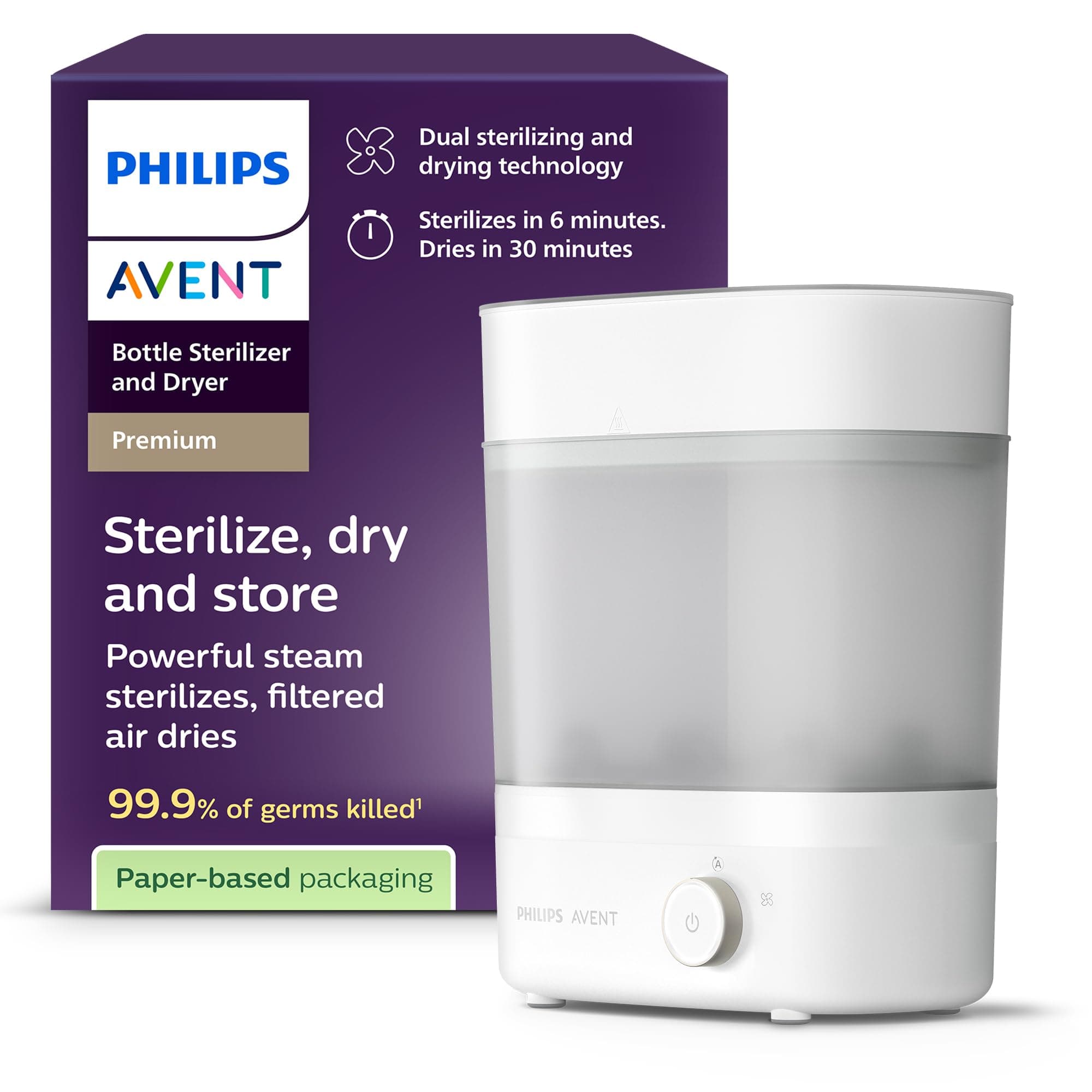 Philips Avent Sterilizzatore e asciugatrice per biberon, rapido e igienico SCF293/00