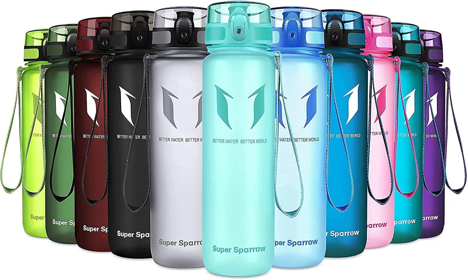 Super Sparrow Borraccia Sportiva & Bottiglia Bambini Senza Perdite - 350ml/500ml/750ml/1L/1.5L - Senza BPA