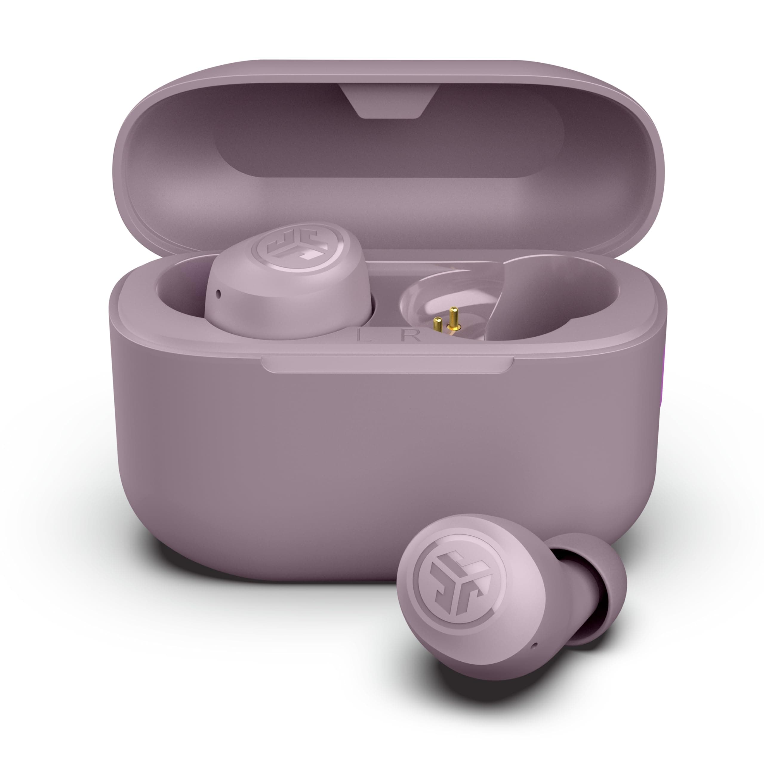 JLab Go Air Pop+ In Ear Kopfhörer kabellos Bluetooth, True Wireless Kopfhörer, 35+ Std. Headphones, kabellose Ohrhörer, Earbuds mit Mikrofon, USB-C Ladebox, Dual Connect, EQ3 Sound, Malve