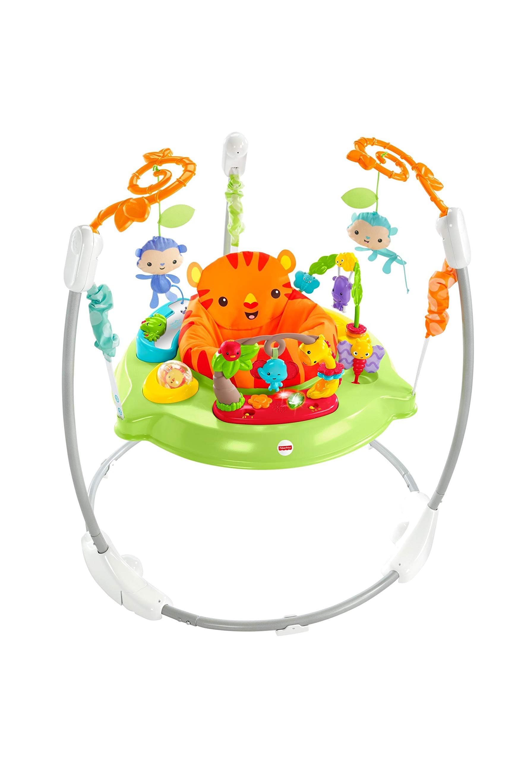 Fisher-Price Saltador Animalitos de la Selva, Producto para Bebés, Con Música, Luces, Sonidos y Accesorios, Regalo para Bebés de 6 o más Meses, Tigre, 1 Unidad (Paquete de 1)