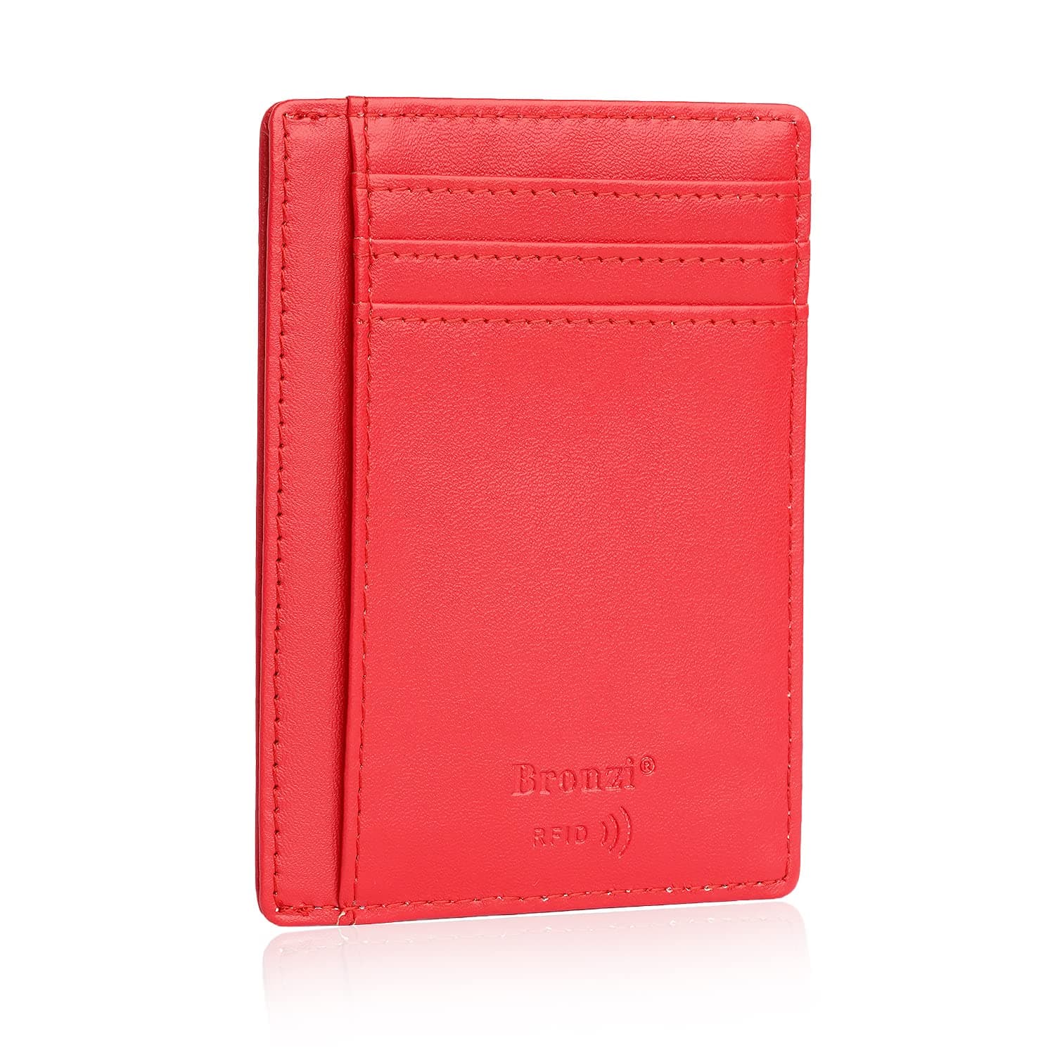 Bronzi® Portafoglio Uomo Slim Piccolo | Portacarte Uomo Donna Portatessere Porta Carte Di Credito | Portafogli Mini Protezione RFID con Portamonete | Box Regalo - Brand Italiano