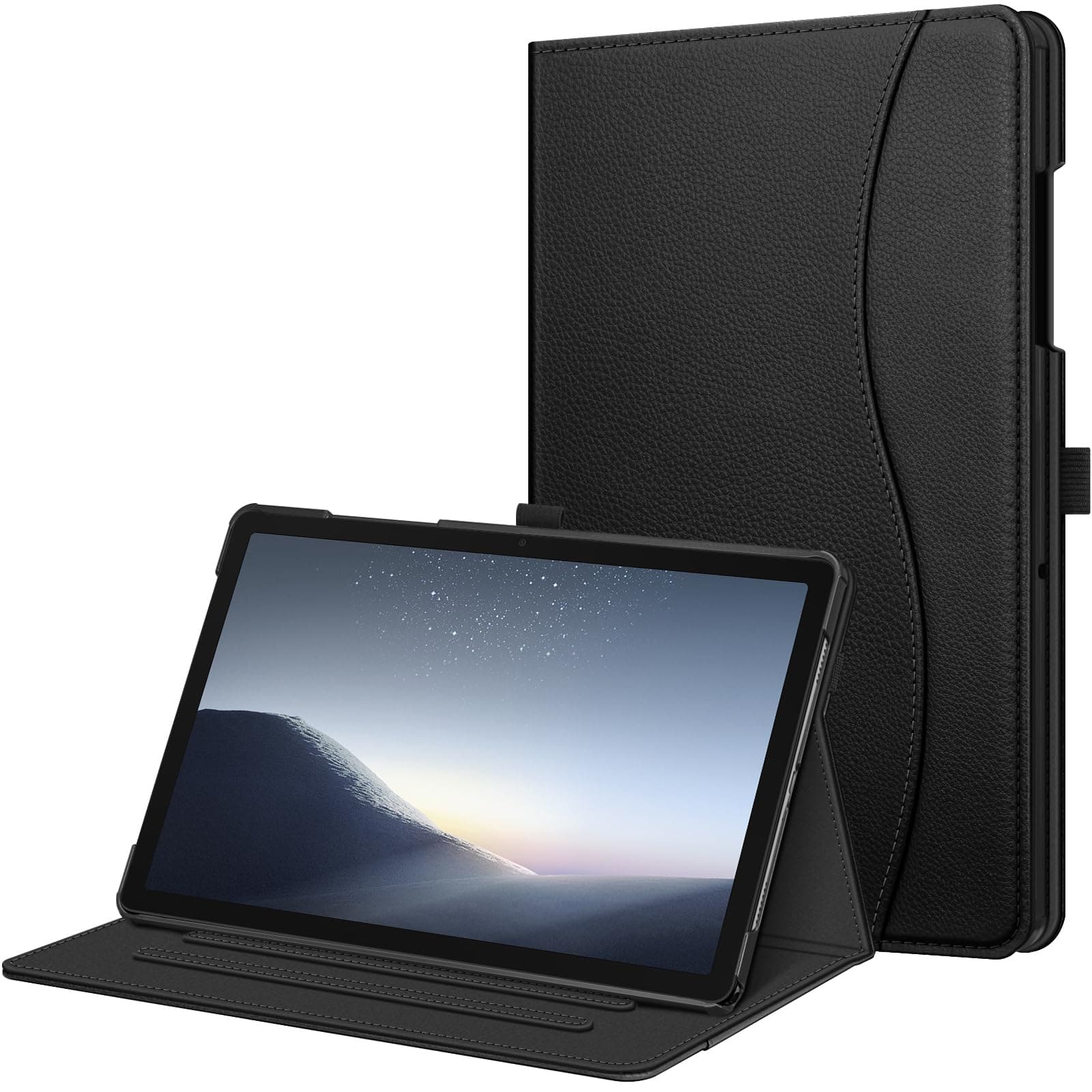 Fintie Hülle für Samsung Galaxy Tab A11+ Plus 11" 2025 / Tab A9+ Plus 11 Zoll 2023 Tablet, Multi-Winkel Folio Schutzhülle Dokumentenfach, Schwarz
