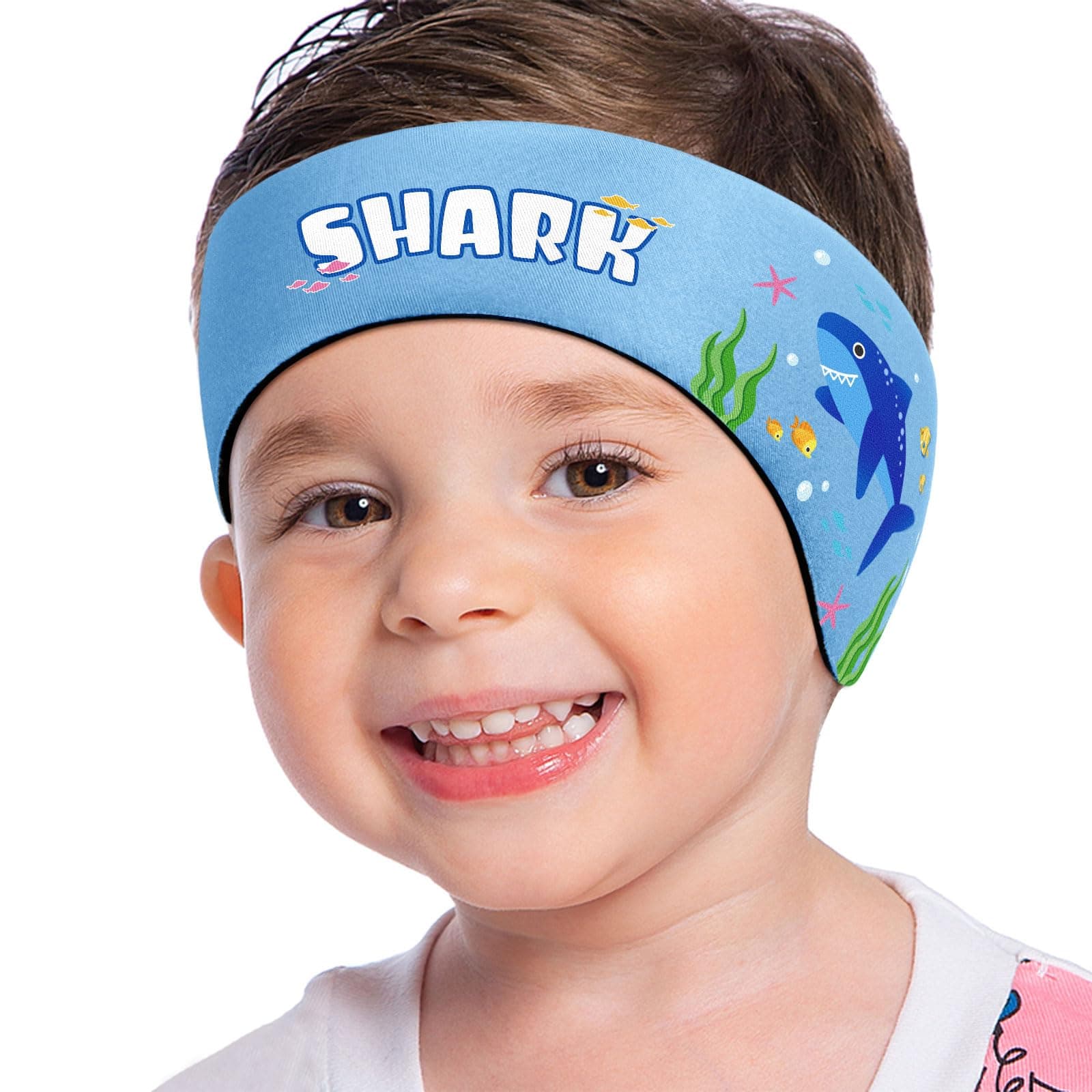 MoKo Schwimmen Stirnband, Neopren Schwimmband Ohrenband Wasserdichtes Kopfband Haarband mit Hohe Elastizität und Klettverschluss Ohrenschutz Band für Kinder