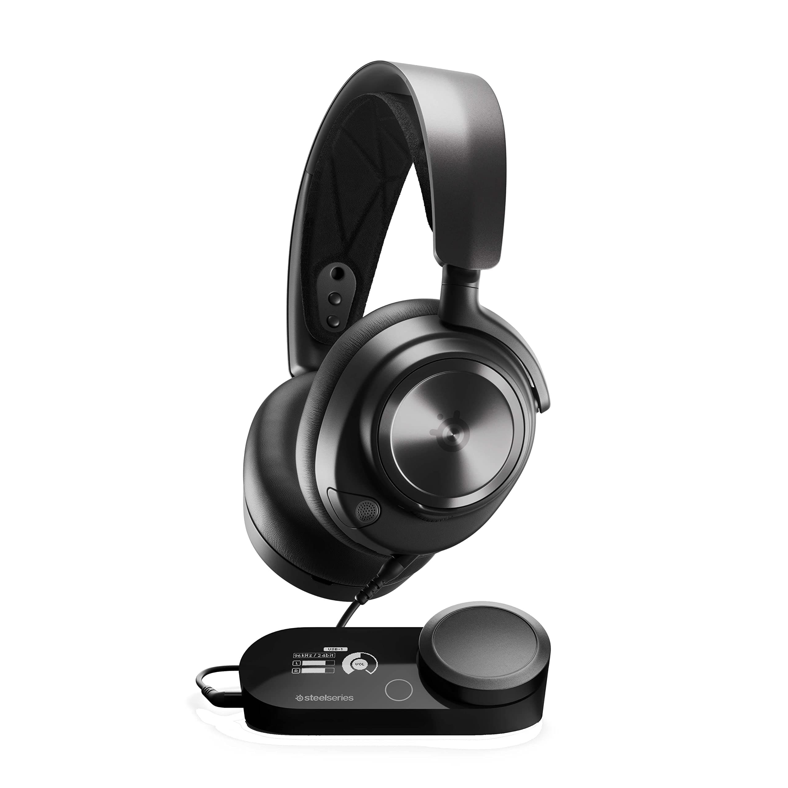 SteelSeries Arctis Nova Pro - Casque gaming multi-système - Son Hi-Res - Son spatial 360° - GameDAC Gen 2 - Micro ClearCast Gen 2 - PC, PS5, PS4, Switch