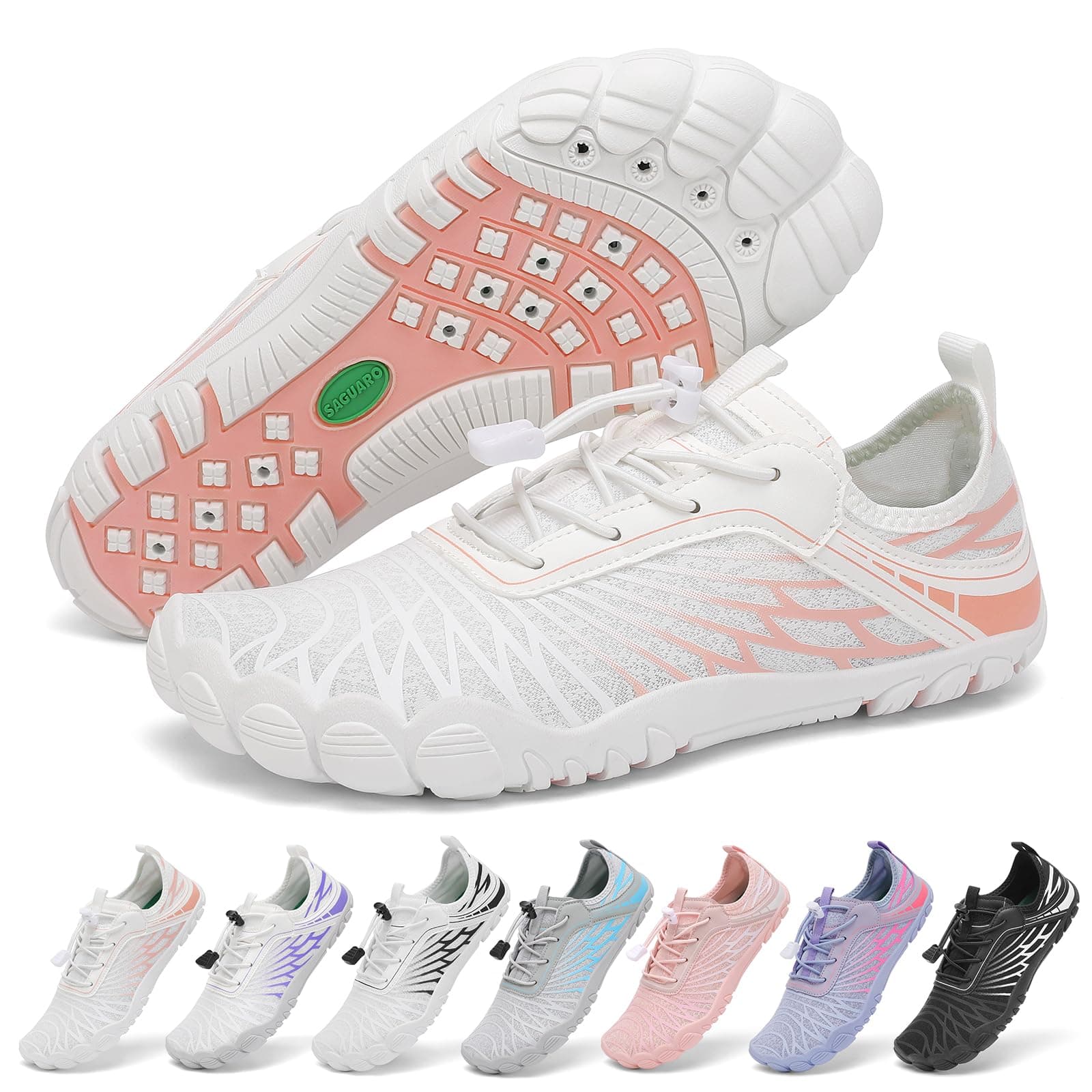 SAGUARO Barefoot Zapatillas Mujer Zapatos Minimalistas Ligeras con Puntera Ancha, 35-43 EU