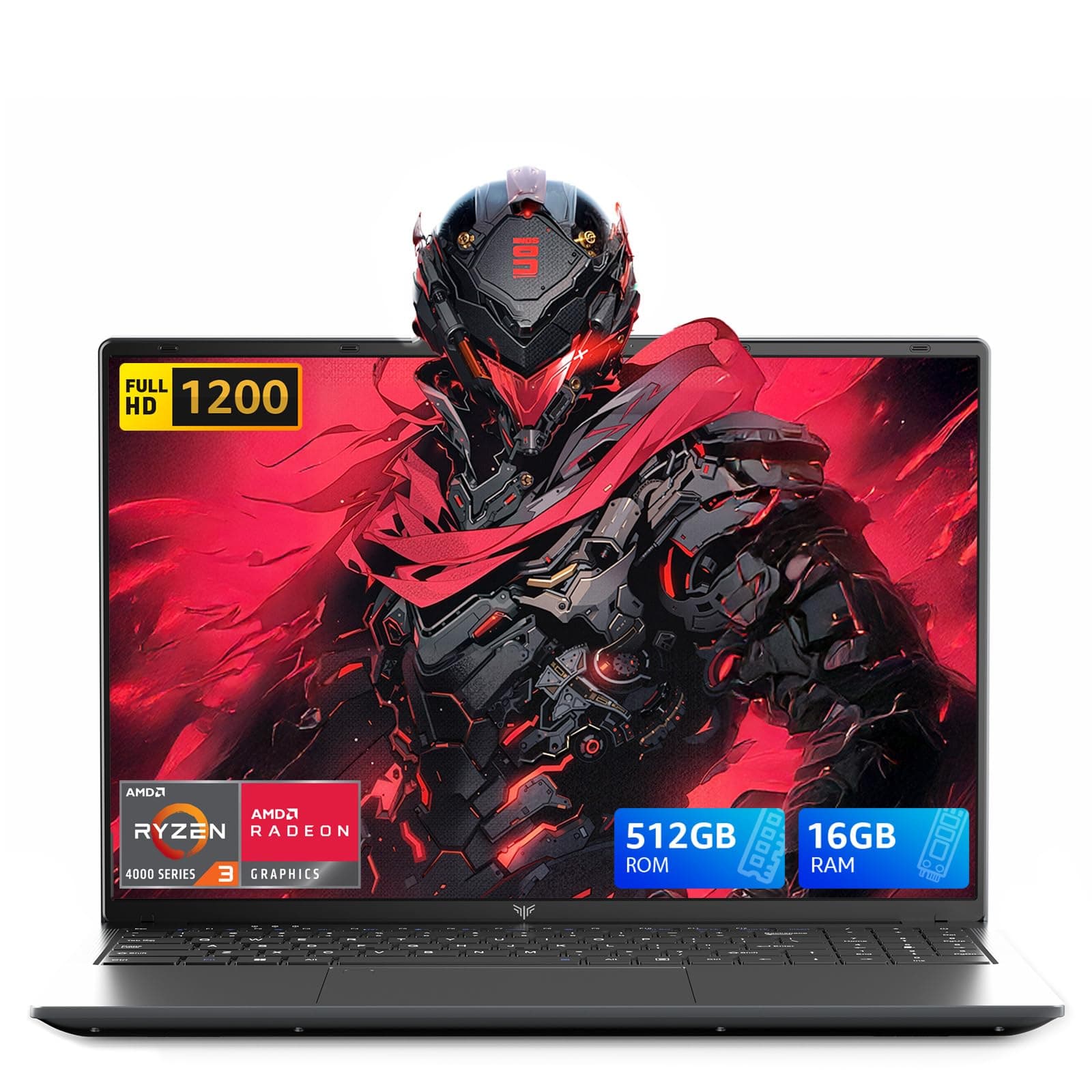ACEMAGIC 16" Ordenador Portátil Procesador Ryzen 4300U hasta 3,7 GHz (Superar N95/N150/3500U/3200U) Portatil 16GB RAM 512GB SSD Expansión 2TB, Laptop 1920x1200 FHD, HDMI, Typo C, Gris