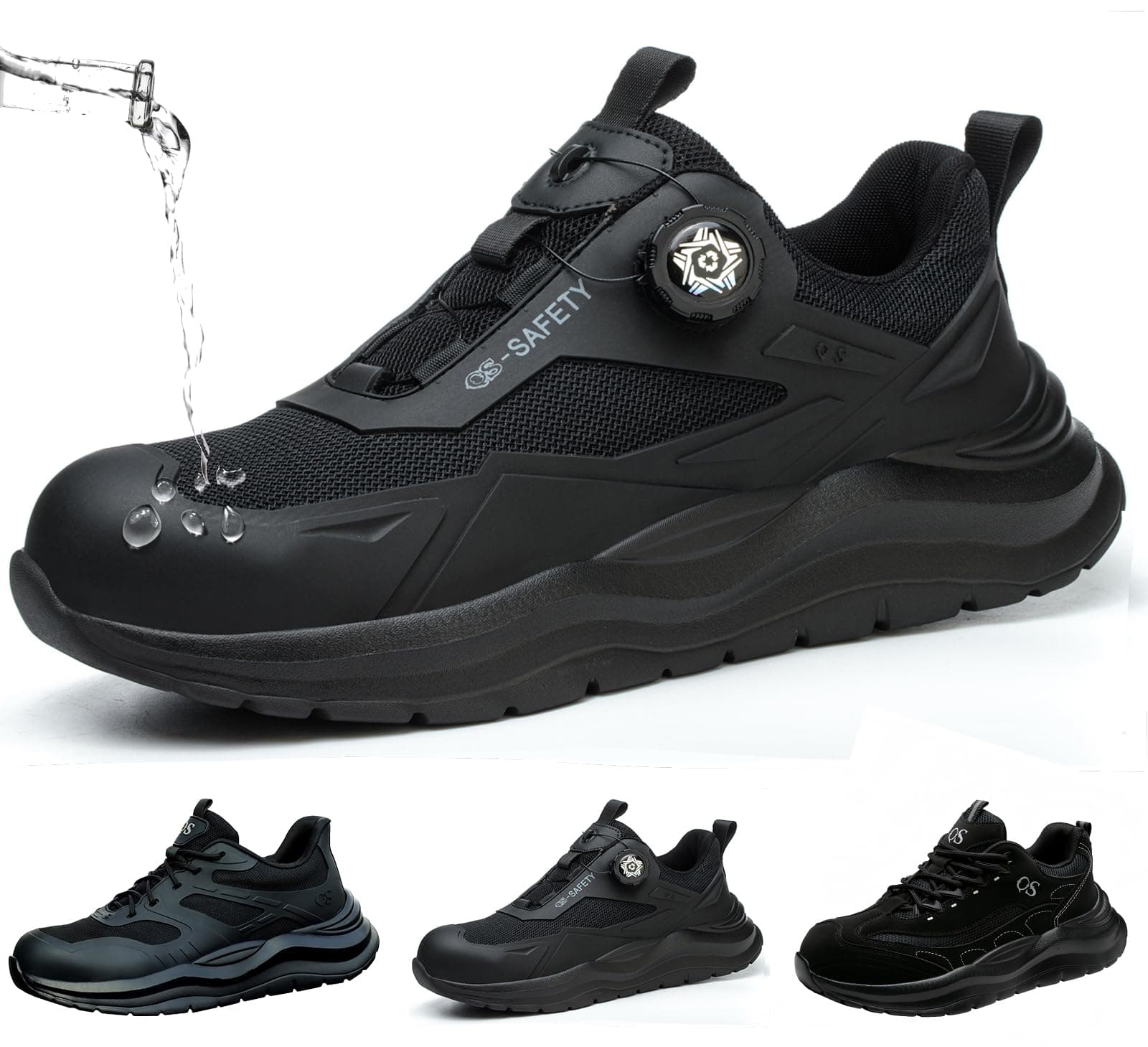 ZEPYFXIT Zapatos de Seguridad para Hombre y Mujer Impermeables - Botas de Trabajo con Punta de Acero Antideslizante, Ligeras y Transpirable