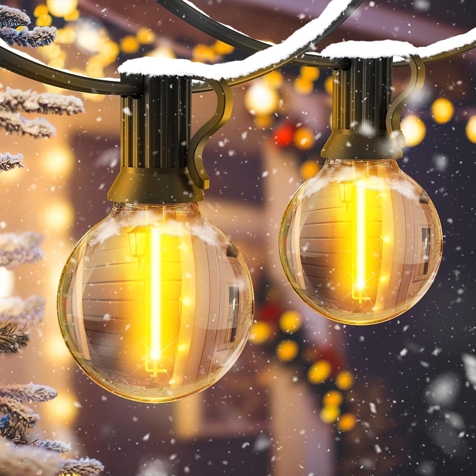 JEYMORKEY Catena Luminosa da Esterno 15M LED con 18+1 Lampadine G40 Filo Impermeabile IP44 per Giardino Terrazzo Patio Gazebo e Feste Luci Decorative da Esterno