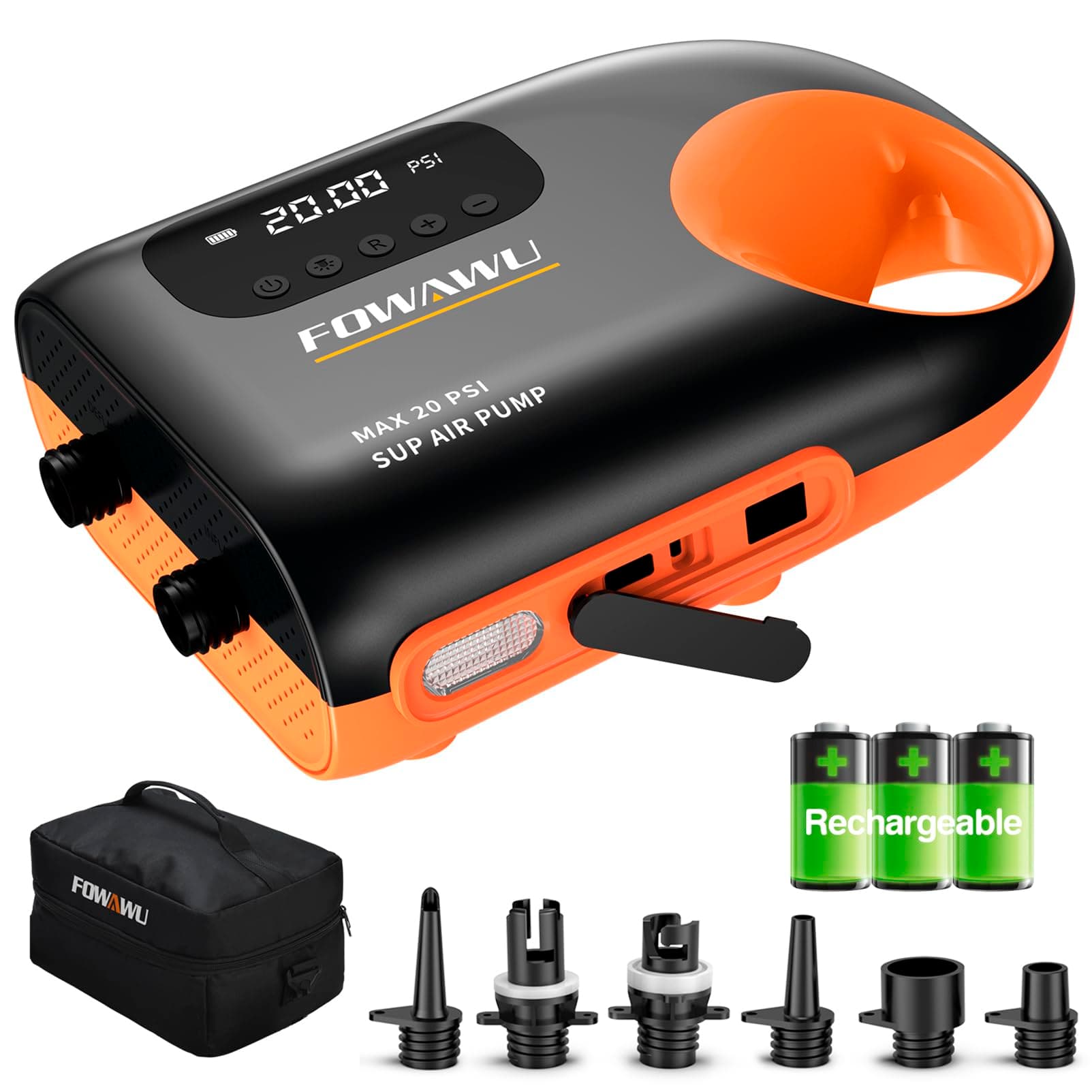 FOWAWU Bomba Sup,20 PSI Sistema de Enfriamiento Activo, 12V DC Inteligente de Dos etapas Rápido y Apagado Automático