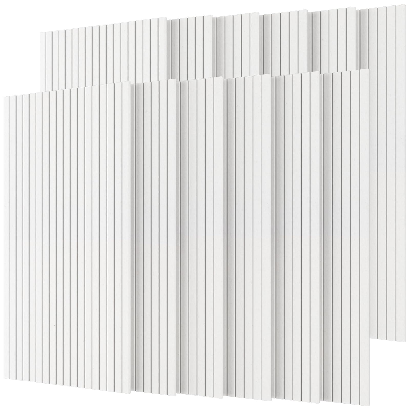 TONOR Set di 12 Pannelli Fonoassorbenti, 120x60x0,9 cm, Pannello Acustico Autoadesivo, Pannelli Fonoassorbenti Decorativi da Parete per Casa, Studio e Ufficio per Assorbire l'eco, Bianco