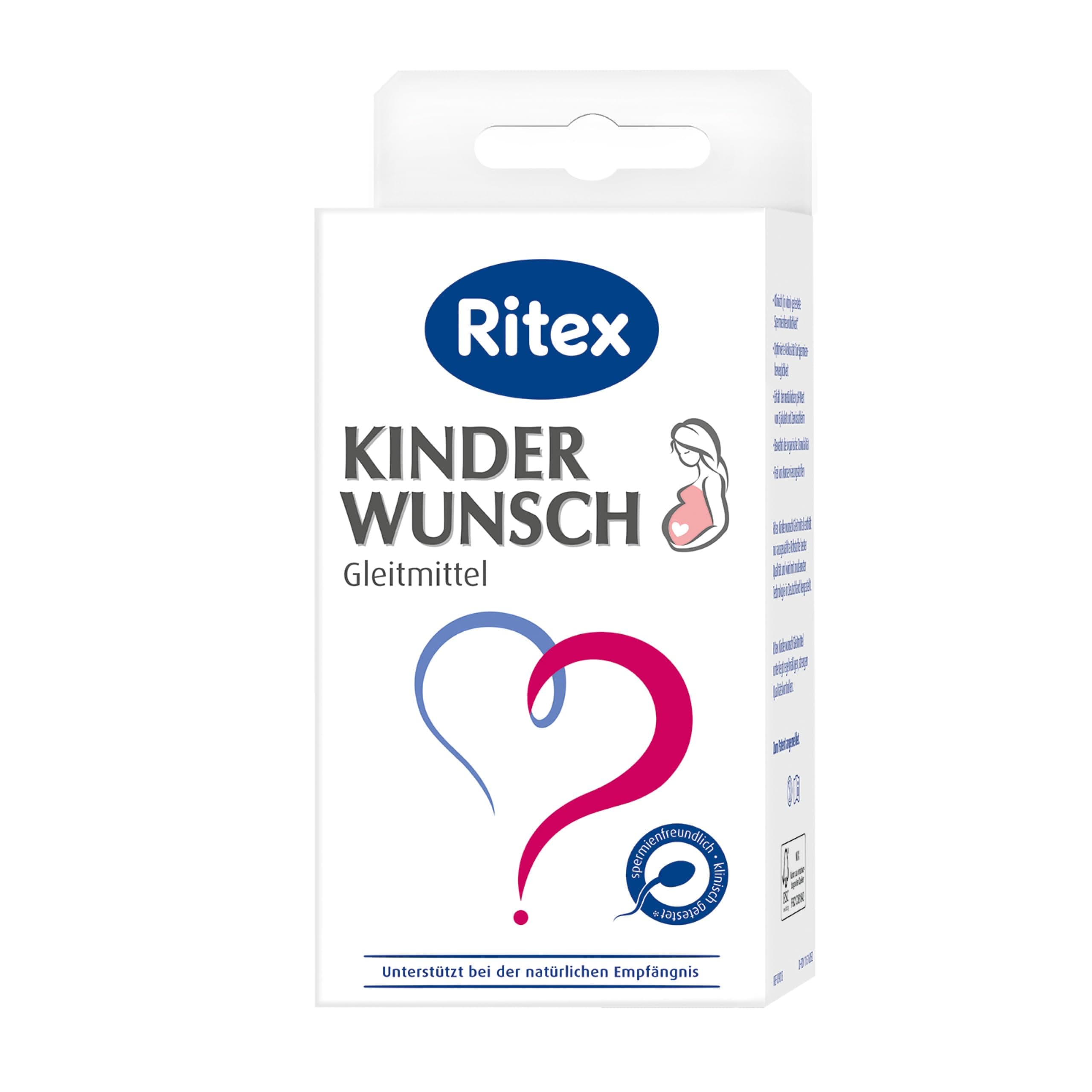 Ritex Kinderwunsch Gleitmittel – Spermienfreundliches Gleitgel zur Unterstützung der natürlichen Empfängnis, 8 x 4 ml, optimierte Viskosität & pH-Wert – Klinisch getestet, Made in Germany