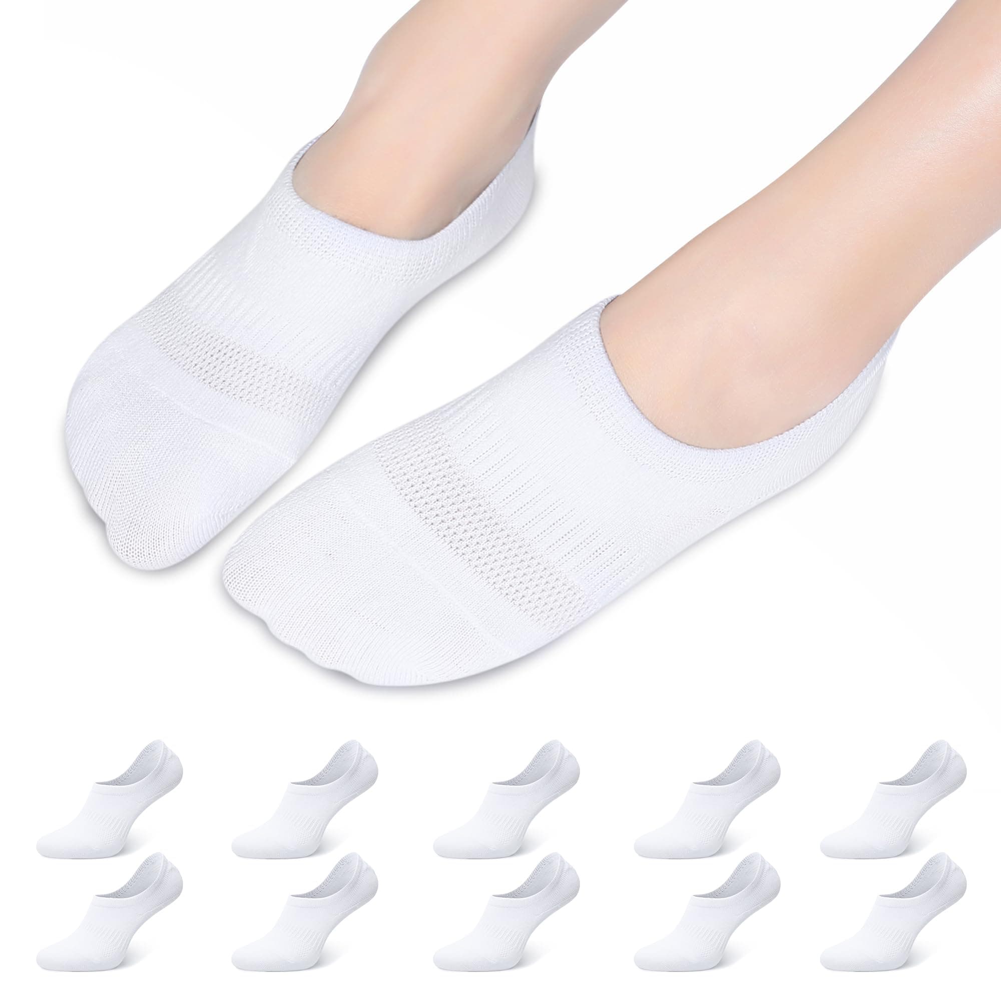 Falechay 10 Paires Chaussettes Basses Femme Soquettes Invisibles Hommes Courte Socket