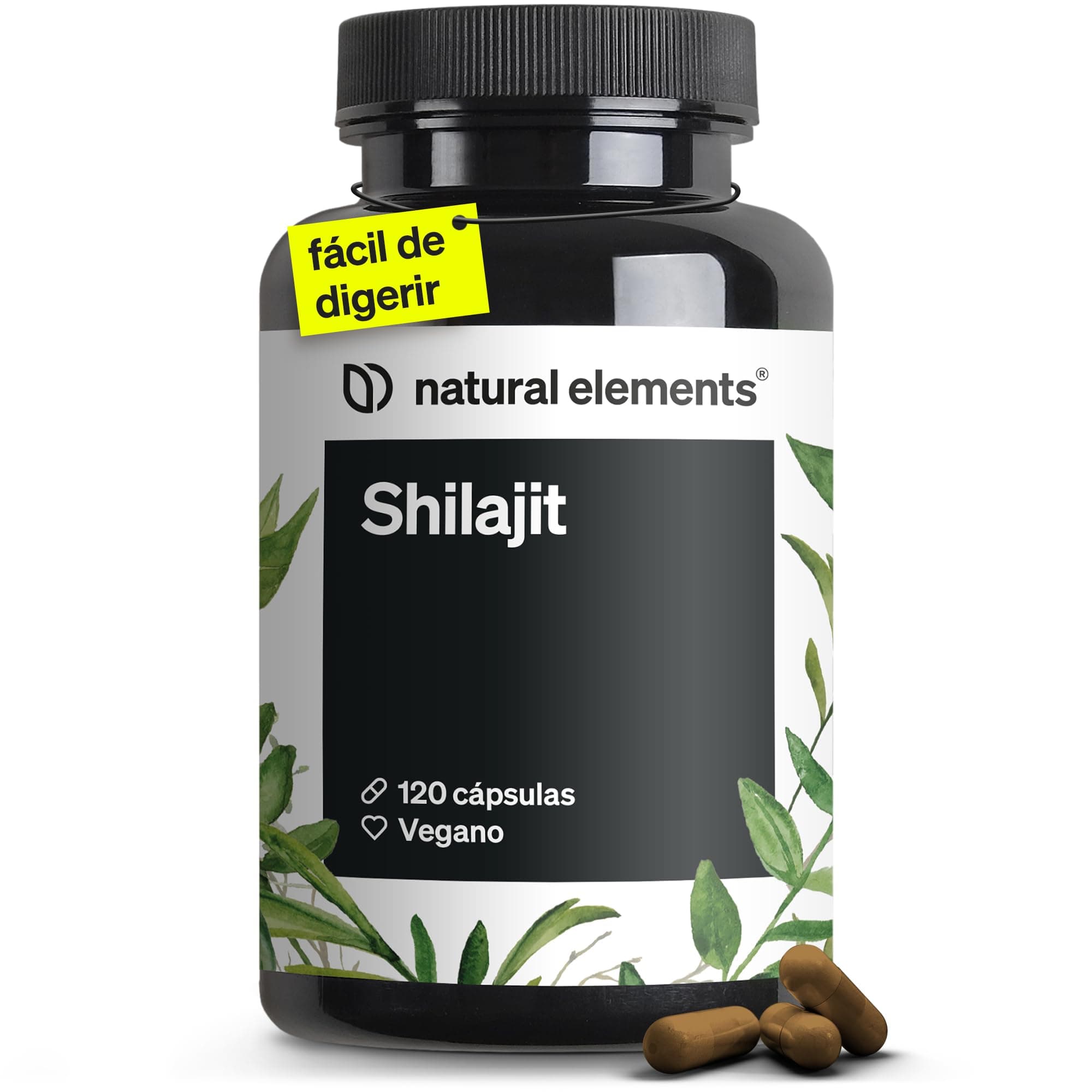 Shilajit puro del Himalaya Original - 120 Cápsulas de Mumijo Concentrado - Suplemento Ayurvédico - 1300mg por dosis diaria - Probado en Laboratorio, vegano y sin aditivos - Producido en Alemania