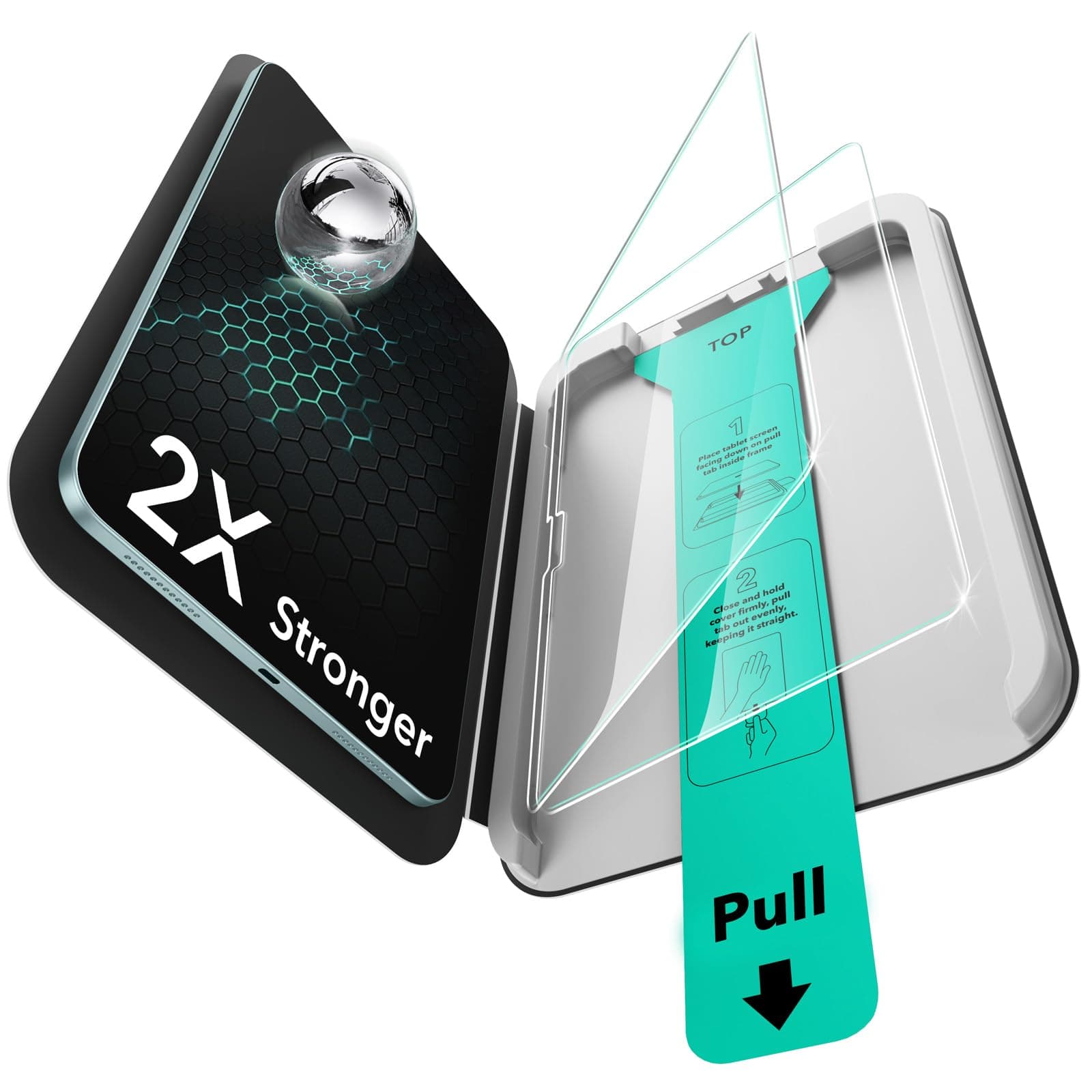 ESR 2 Stück, für iPad Air 11 Zoll M4/M3/M2 (8./7./6. Generation, 2026/2025/2024) für Panzerglas, Schutzfolie mit UltraFit Ablage, 9H Härte, Kratzfest, HD-Klarheit, Blasenfrei, Pencil Unterstützung