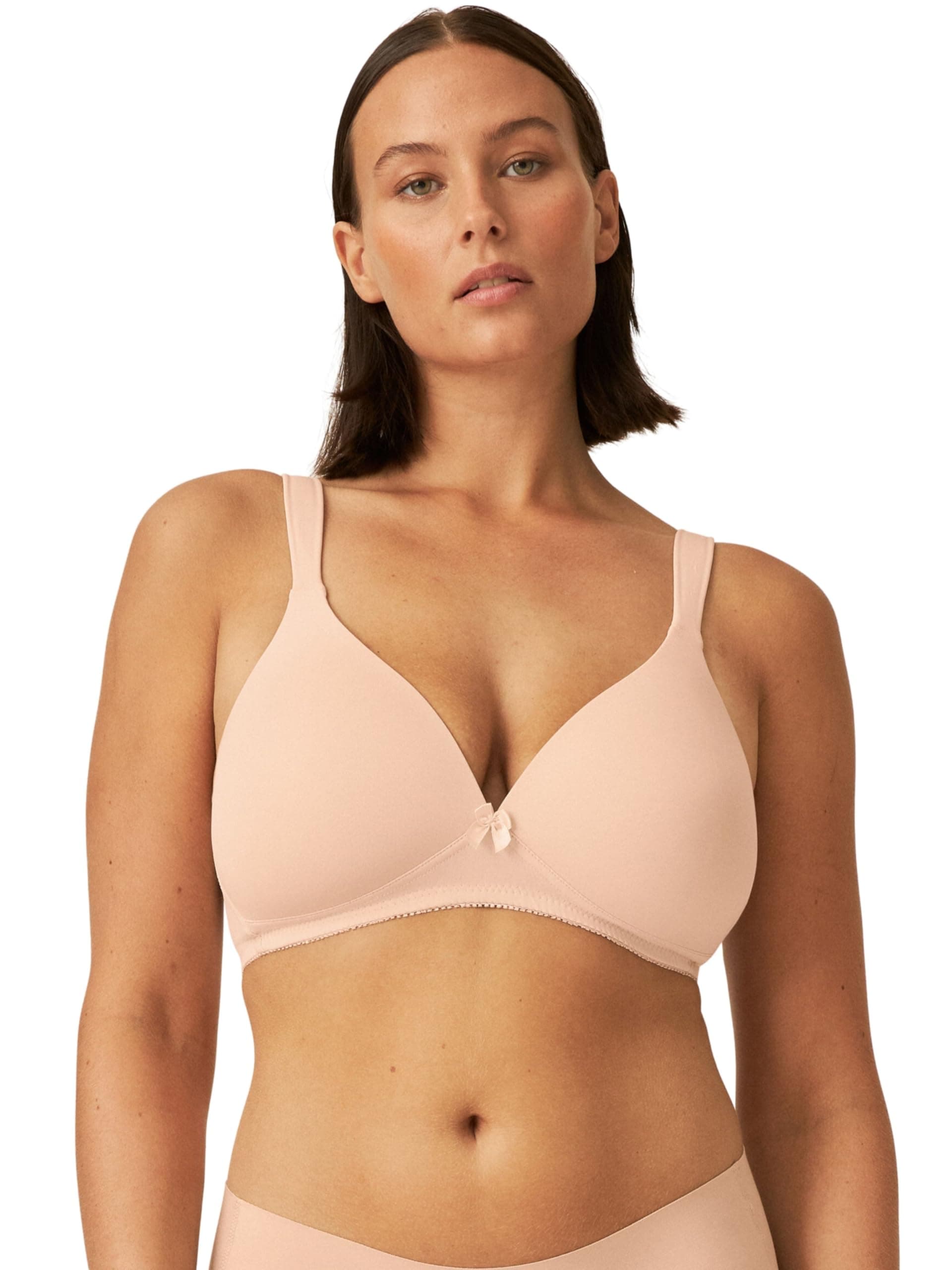 Naturana® BH Damen ohne Bügel [Cup A-D] I 100% Gepolsterte Träger I BH ohne Bügel mit nahtlosen Cups I Damen BH mit Unterbrustband