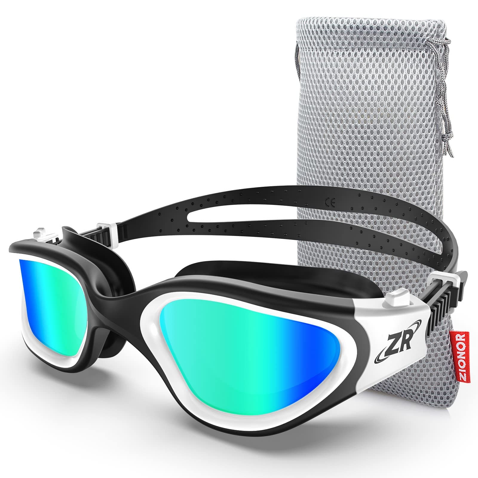 ZIONOR G1 Polarizzati Mirror Occhiali da Nuoto Unisex Adulto Uomo Donna Anti Foglia 100% Anti UV Immersione Occhiali