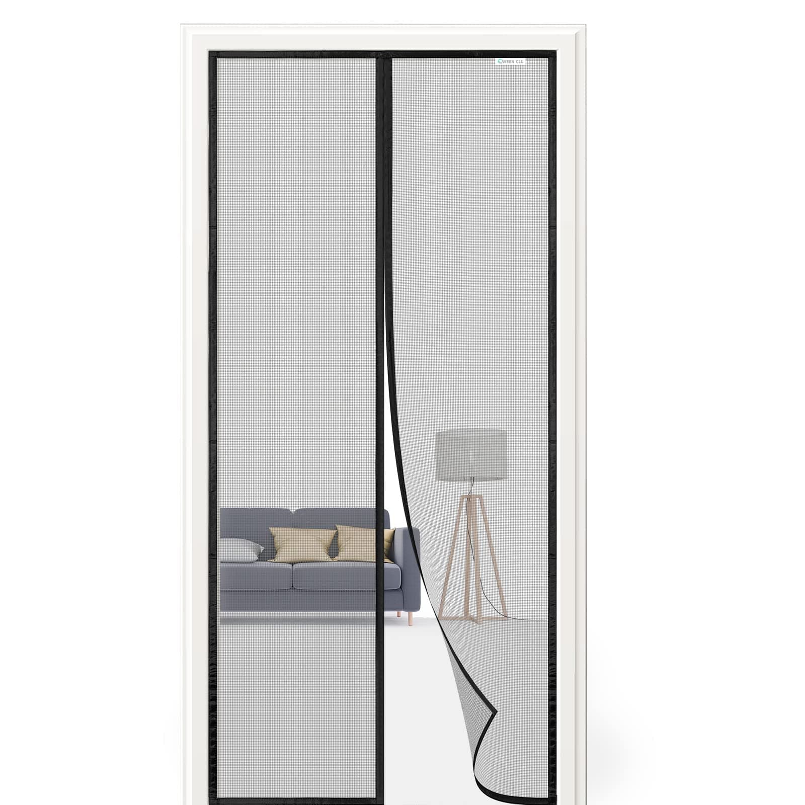 Moustiquaire Porte Fenetre Magnétique 110x250 cm, Derniers Modèles 2023, Rideau Anti Moustique, Aucun Perçage n'est Nécessaire - Noir