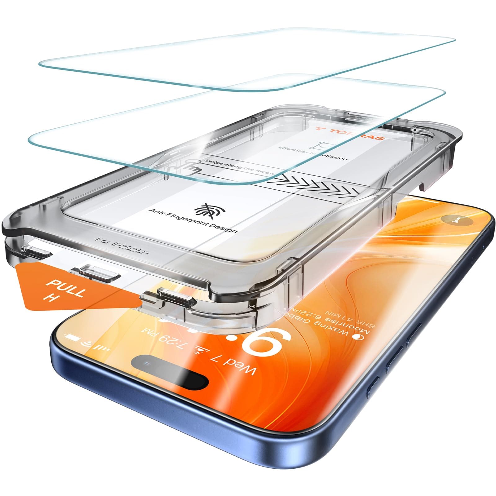 TORRAS für iPhone 17 Pro Max für Panzerglas [TOP Bruchsicherheit] Schutzfolie für iPhone 17 Pro Max Folie 9H Tempered Glas [Einfache Installation] Anti-Fingerabdruck,Kompatibel mit Hülle,2 Stück