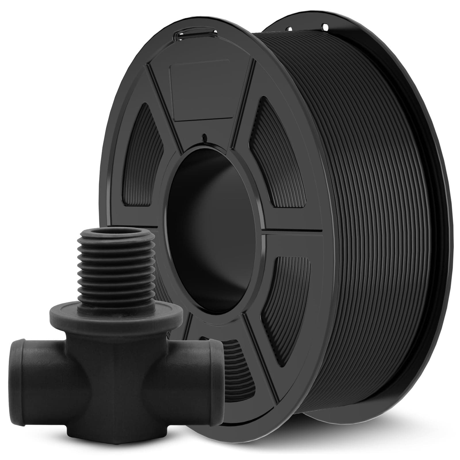 JAYO Filamento ABS 1,75mm (Negro), 1kg/Bobina, Precisione Dimensionale +/-0,02mm, Filamento Stampante 3D