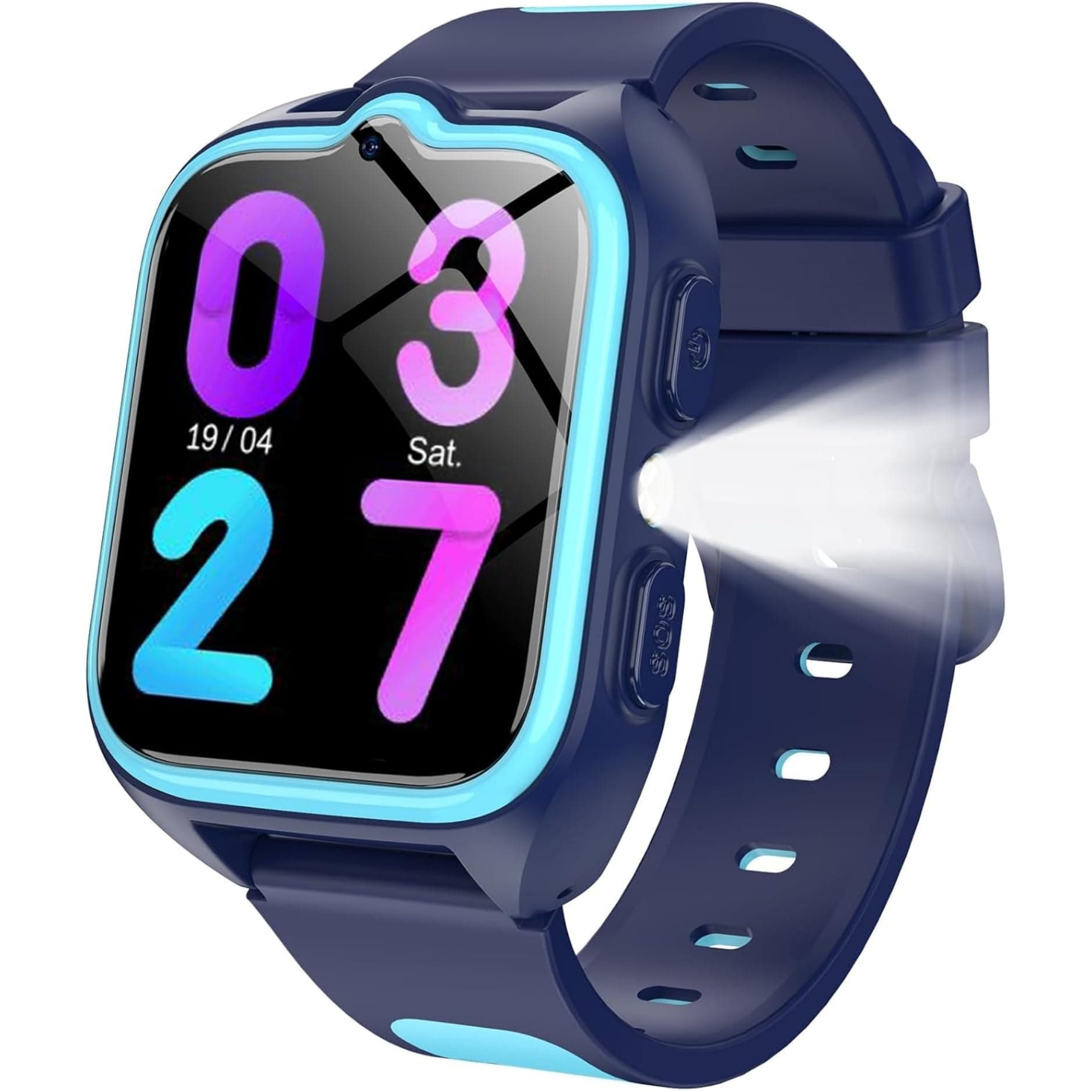 IOWODO 4G Reloj Inteligente Niño, Smartwatch Niños con GPS y Llamadas, Videollamadas,SOS,Linterna LED,Modo Clase,Juegos,Cámara, IP68 Impermeable, Regalo y Juguete para Niñas y Niños