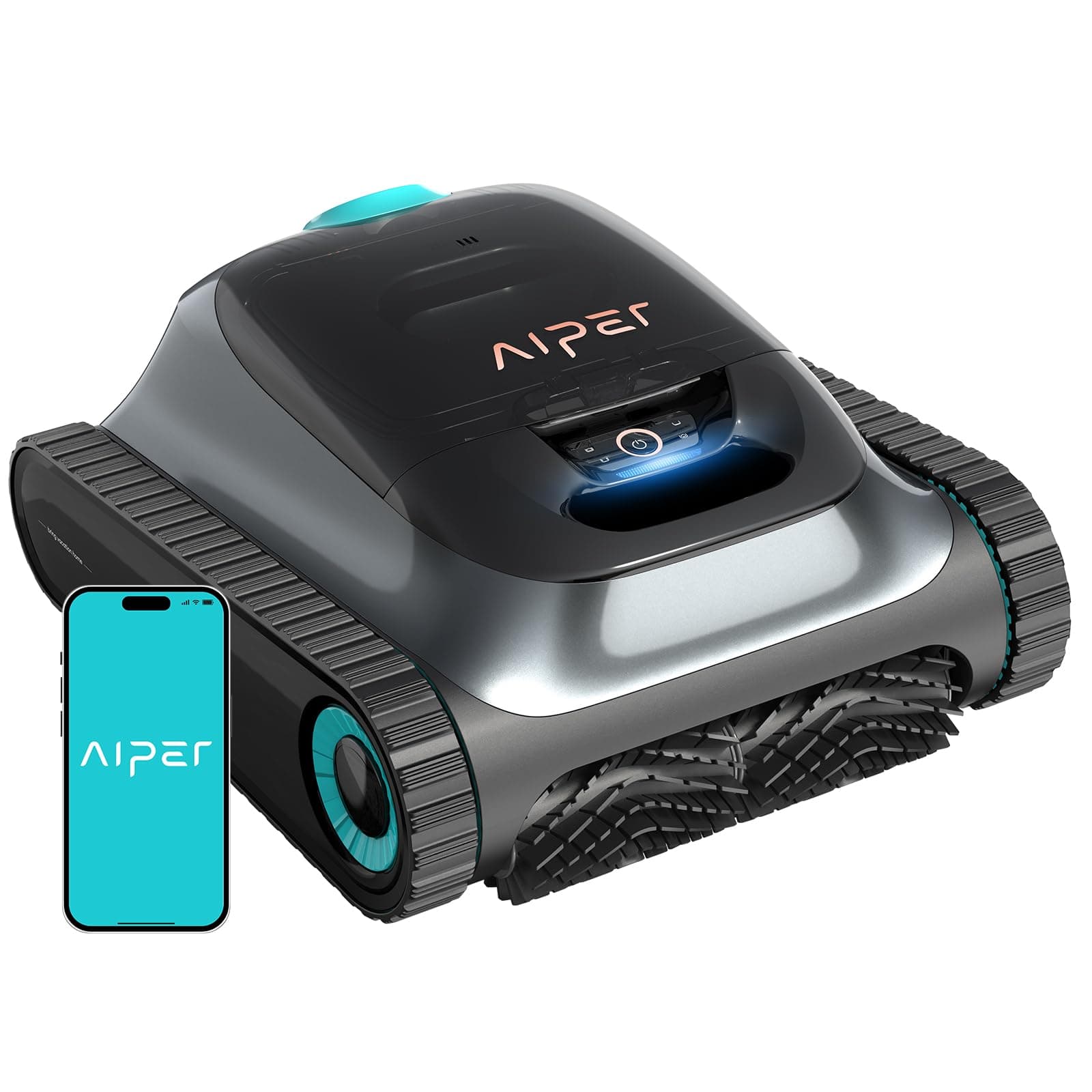 (2026 Upgrade) AIPER Scuba S1 Robot Piscine Nettoyage Sol, Parois & Ligne d’Eau, Autonomie de 240 Min, Filtration Ultra-Fine, Navigation Intelligente, Application & Mises à Jour OTA, Gris