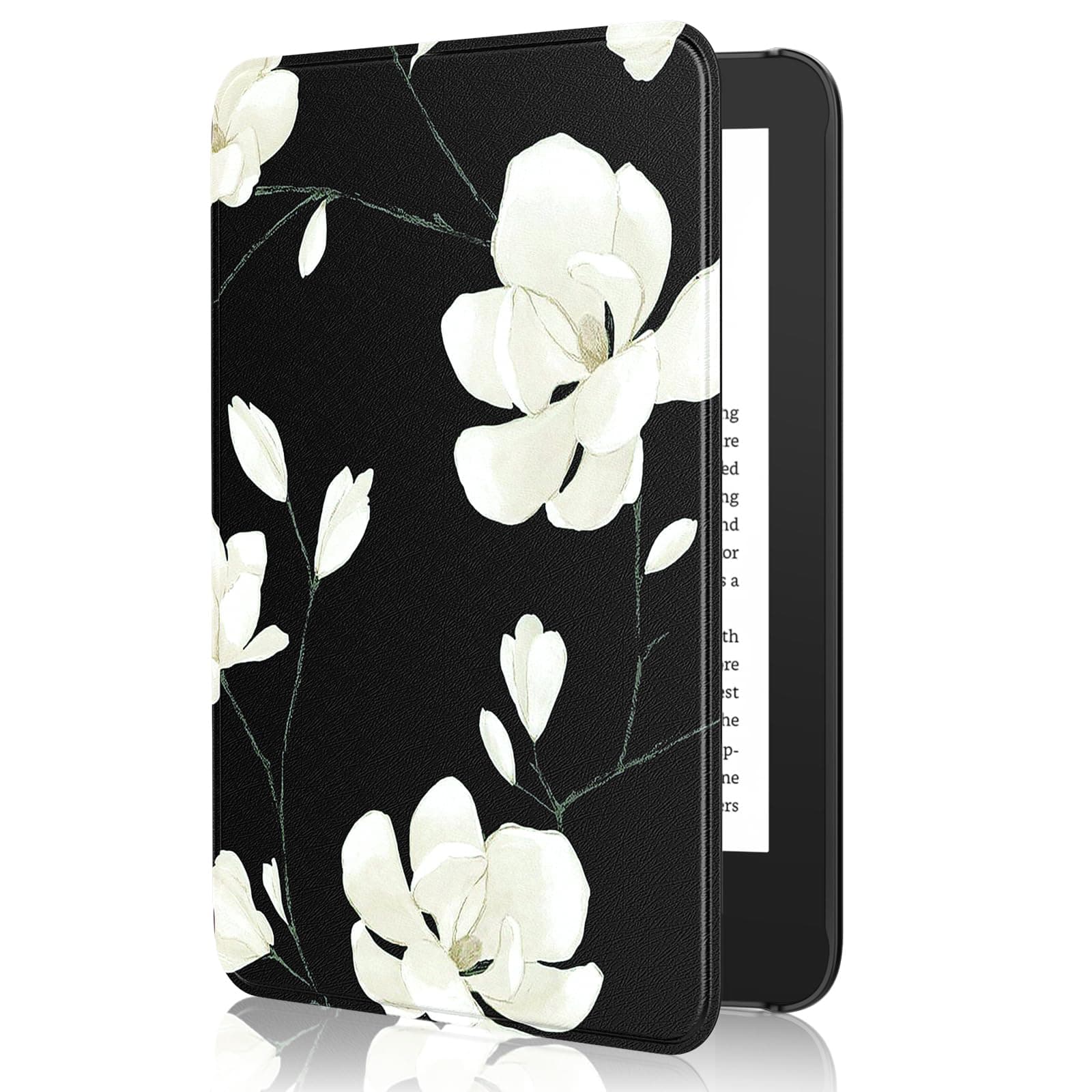 MoKo Custodia per E-reader da 6" (11a Generazione-2024), Copertura Leggera a Conchiglia con Auto Sonno/Sveglia per Ebook Reader 2024/2022 11a Gen, Non adatta a BOOX e Kobo, Magnolia