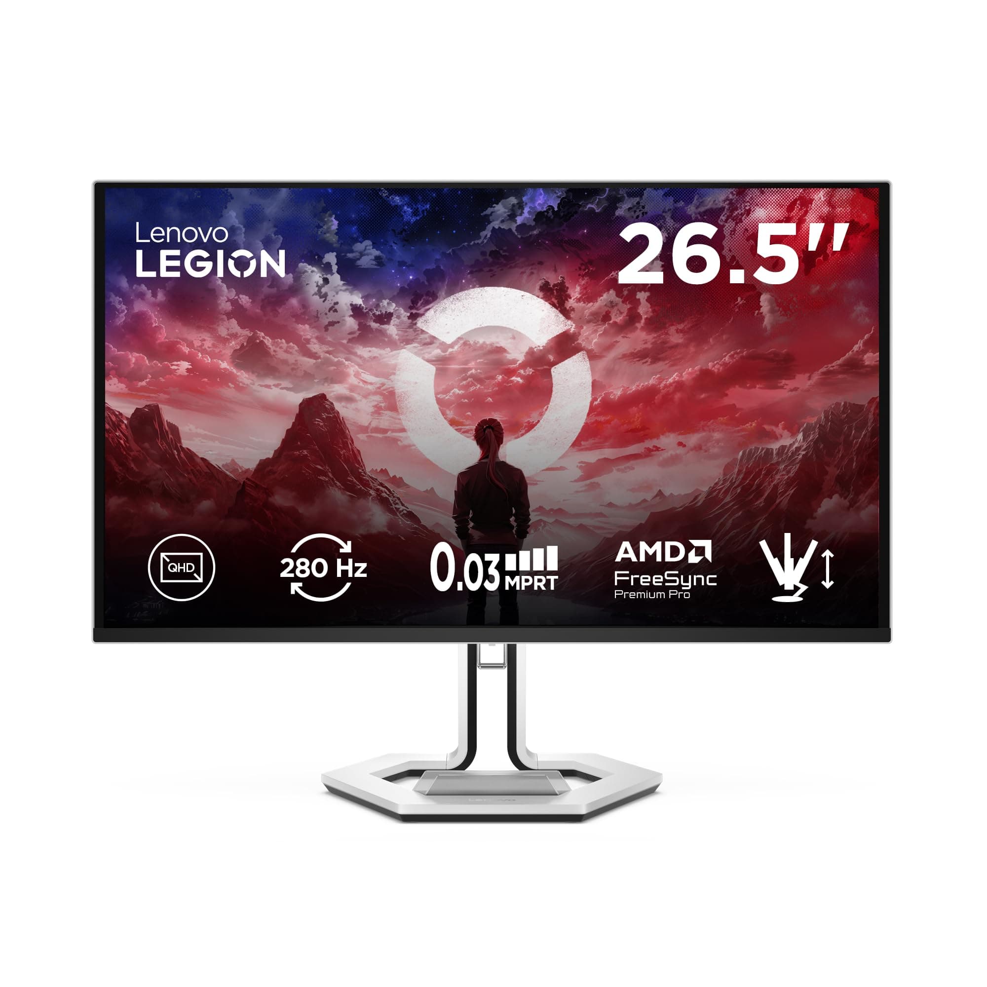 Lenovo Legion Pro 27Q-10"QHD (2560X1440), Gaming Monitor,PureSight QD-OLED, tempo di risposta 0.03 ms, 280Hz, VESA 100x100 e regolabile