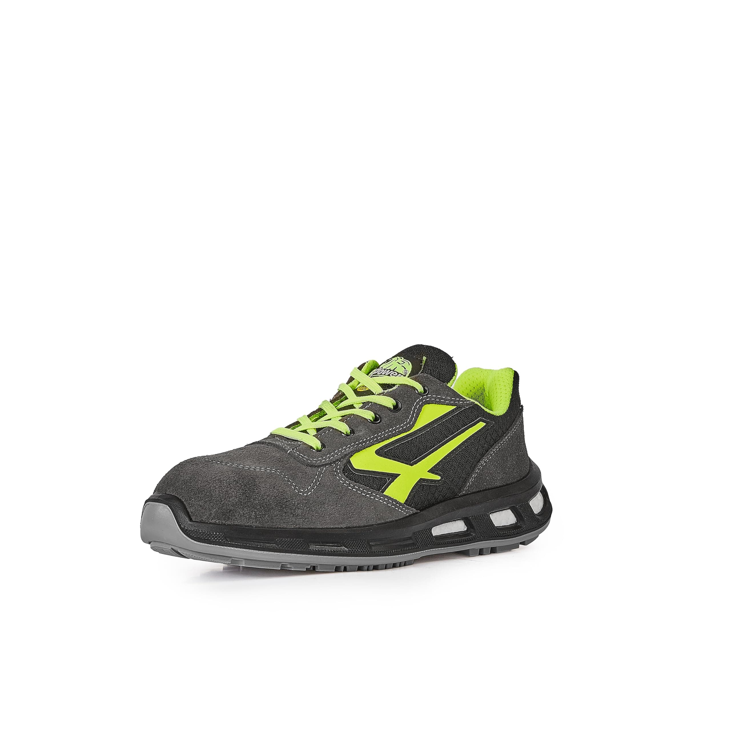 U-Power Red Lion® Yellow, Scarpe antinfortunistiche in pelle, Scarpe da ginnastica unisex leggere antiperforazione, Suola in rafia, Suola Infinergy, con puntale in alluminio (38)