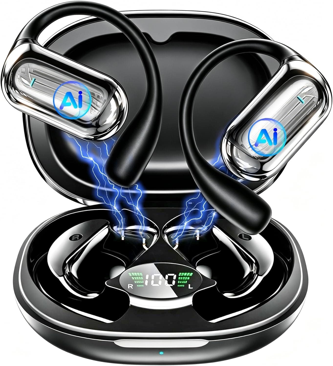 AI Cuffie Traduzione Simultanea Bluetooth 6.1-198 Lingue(Carbon Black) | 80 Ore 4 in1 Auricolari Traduttore Vocale Istantaneo Multilingue per Viaggio/Affari/Studio