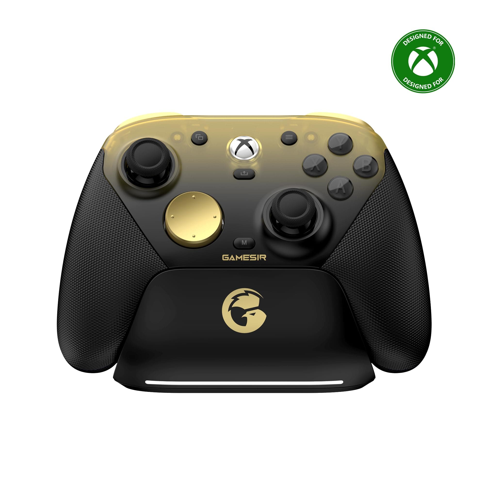 GameSir G7 Pro Manette 1000Hz avec Station de Recharge pour Xbox Series X|S, Xbox One, Windows 10/11 & Android – Joysticks TMR, Gâchettes Réglables & 4 Boutons Programmables – Or