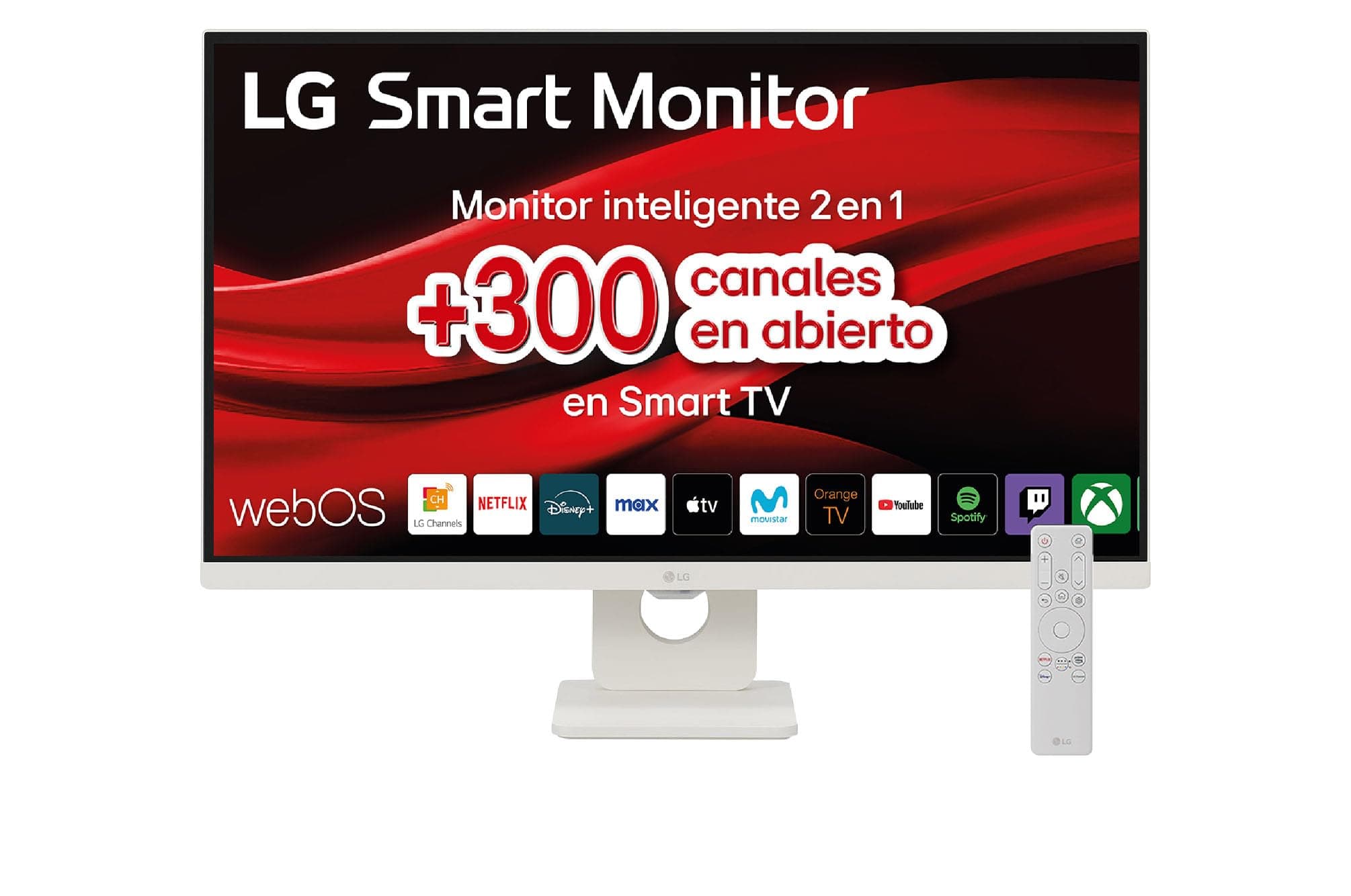 LG 27U731SA-W - Smart Monitor 27", Panel IPS, UHD (3840 x 2160), 60Hz, 5ms (GtG), WebOS 24, DCI-P3 90%, Ajuste en Inclinación (Eje Horizontal), Blanco