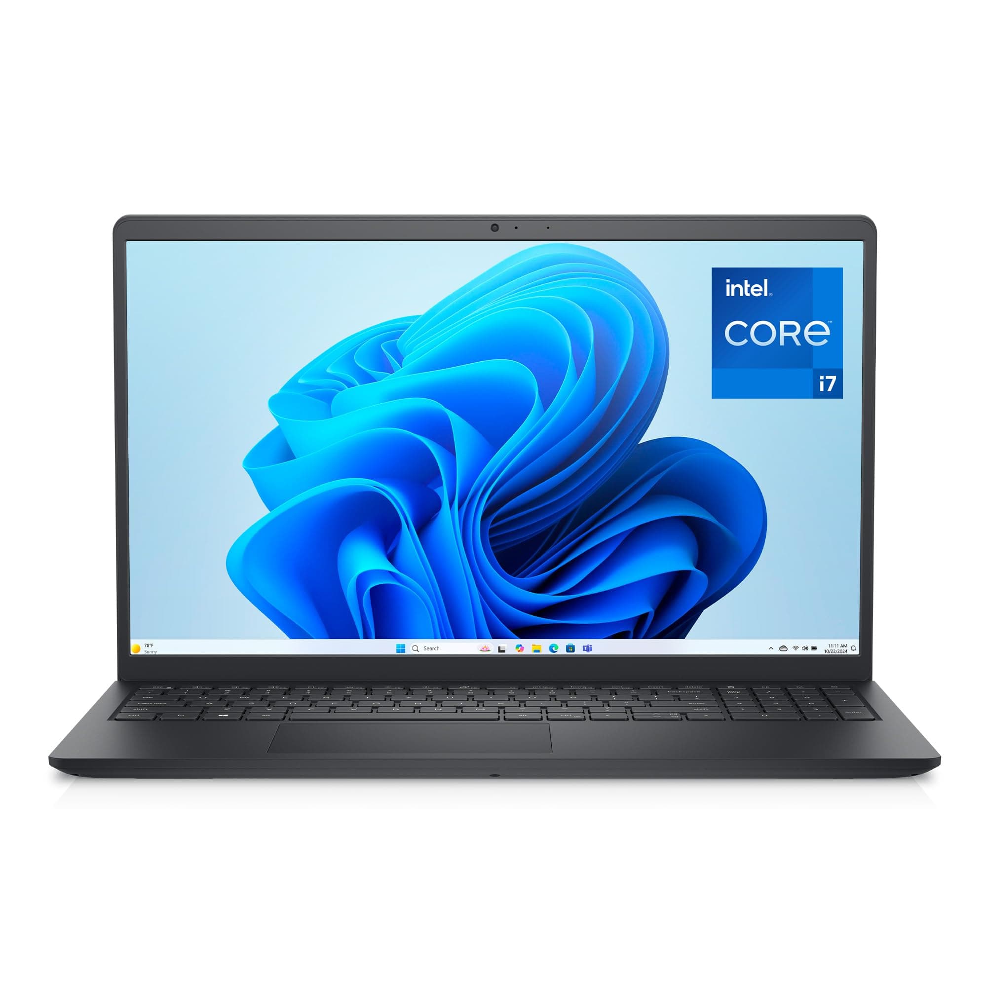 Dell 15 PC Portable DC15250, écran 15,6 po FHD 120Hz antireflet, Intel Core i7-1355U, 16 Go RAM, 512 Go SSD, Intel UHD, Windows 11 Home, Clavier AZERTY, Carbon Black (Chargeur Vendu séparément)