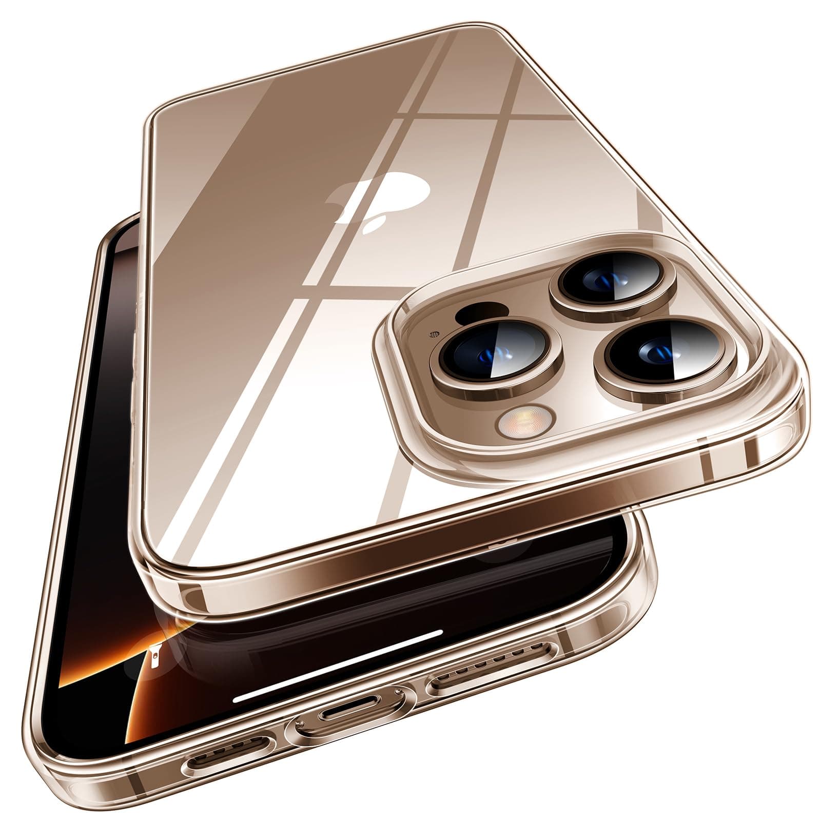 TORRAS Crystal Clear für iPhone 16 Pro Hülle Klar [Ultra Dünn & 100% Anti-Vergilbung] Handyhülle iPhone 16 Pro Case Militär-Grade Stoßfest Silikon Durchsichtig Weicher Griff Kratzfest, Transparent