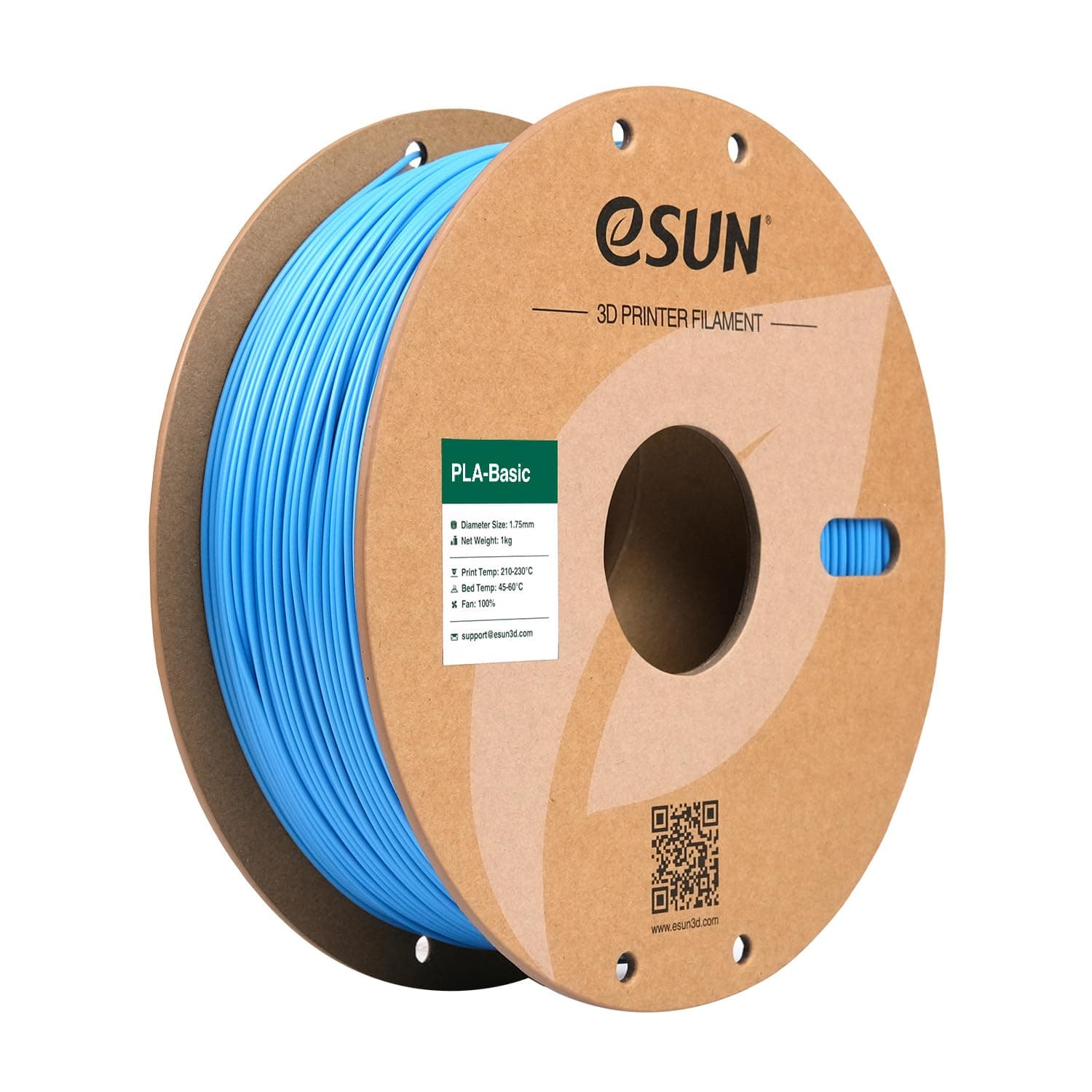 eSUN Filamento PLA 1,75 mm, filamento di Basic PLA per stampanti 3D Precisione dimensionale +/- 0,05 mm, bobina da 1 kg (2,2 libbre) Filamento PLA veloce per stampanti 3D, Azzurro