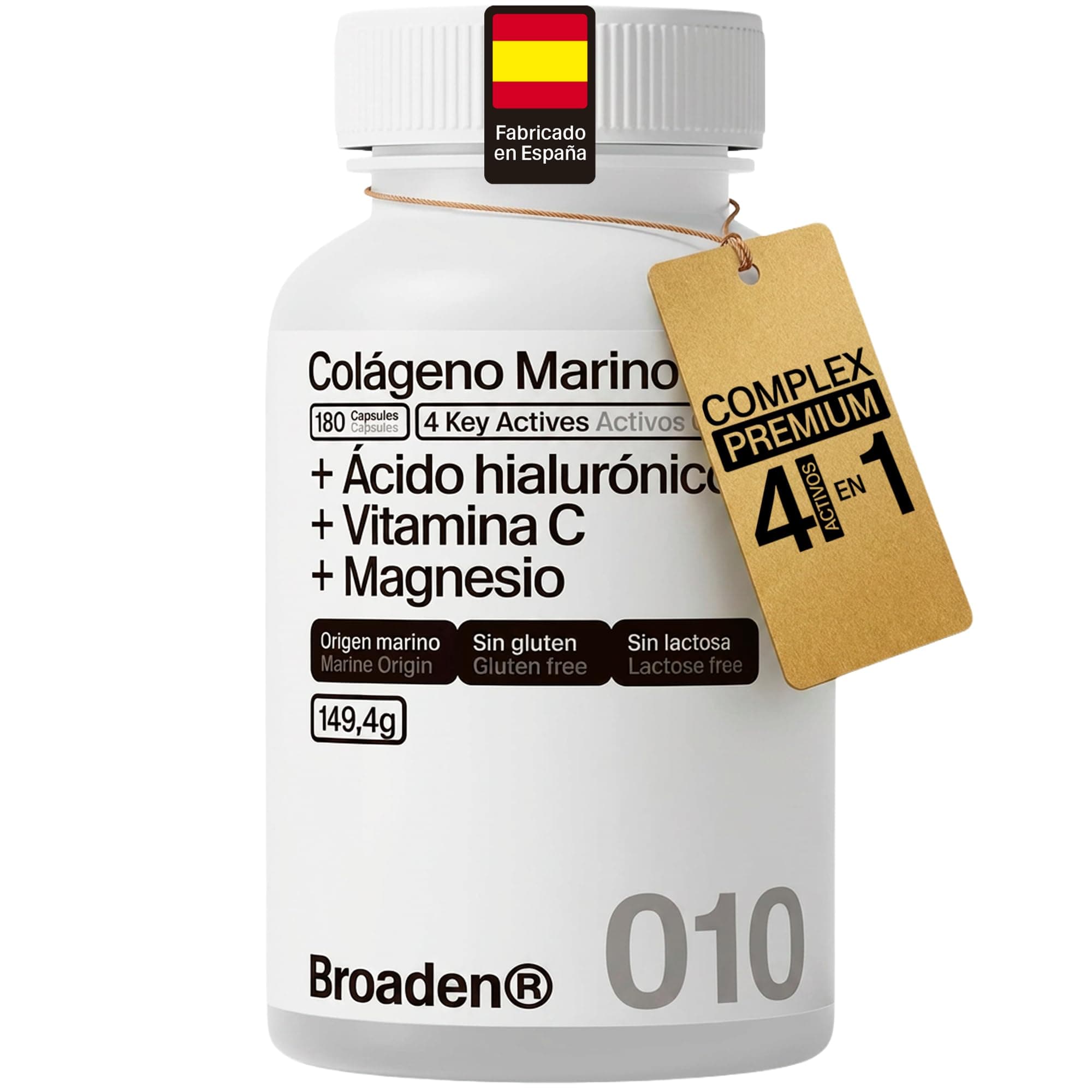 180 Cápsulas Colágeno Marino Hidrolizado COMPLEX con Ácido Hialurónico + Vitamina C + Magnesio (180 Cápsulas)