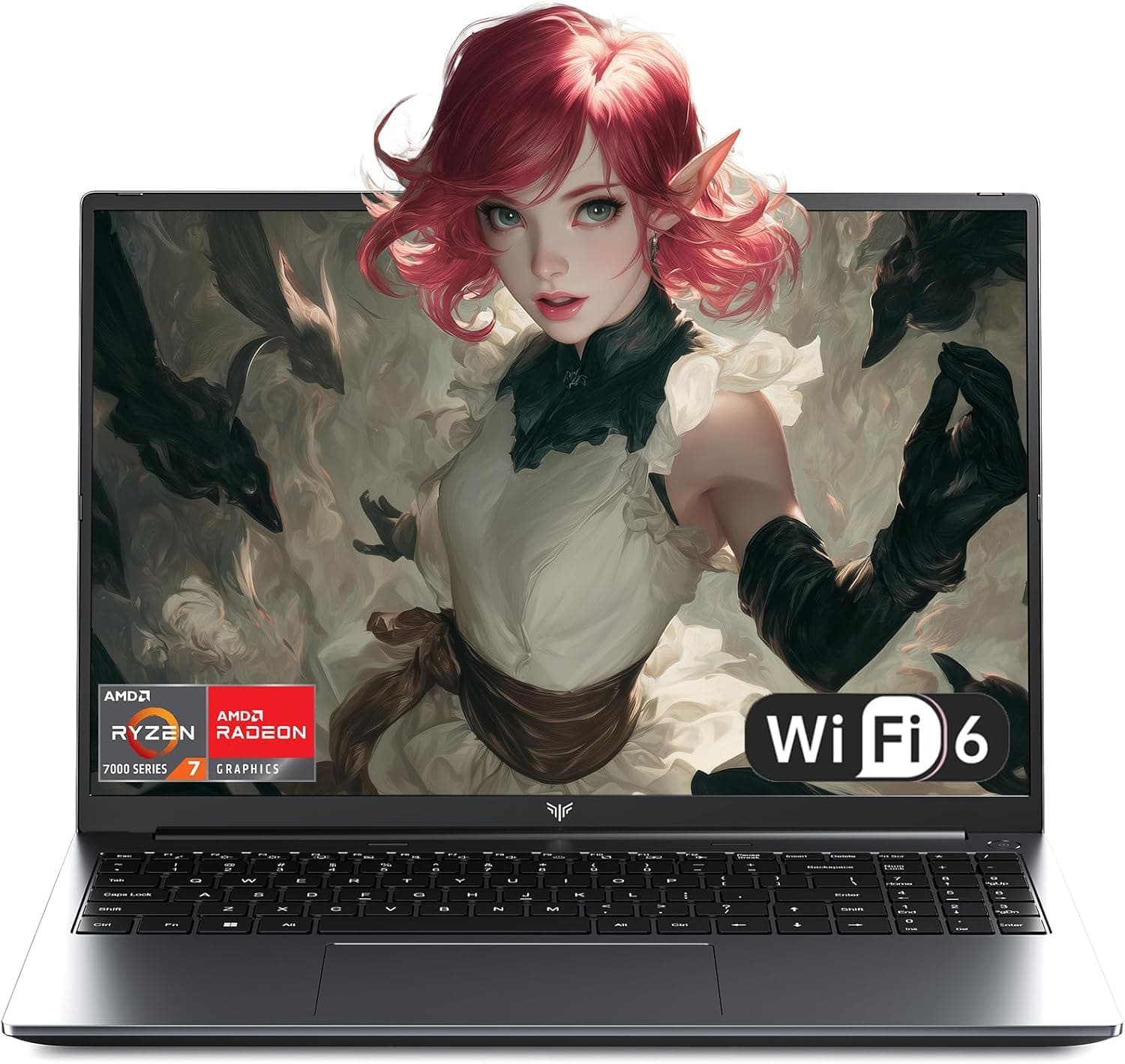 Tivique 2026 PC Portable Gaming - Écran FHD 16,1'' avec Processeur Ryzen 7 7730U (Jusqu'à 4.5 GHz), 8C/16T - 16GB RAM DDR4x2 512GB M.2 SSD, Ordinateur Portable avec Clavier Rétroéclairé et WiFi 6