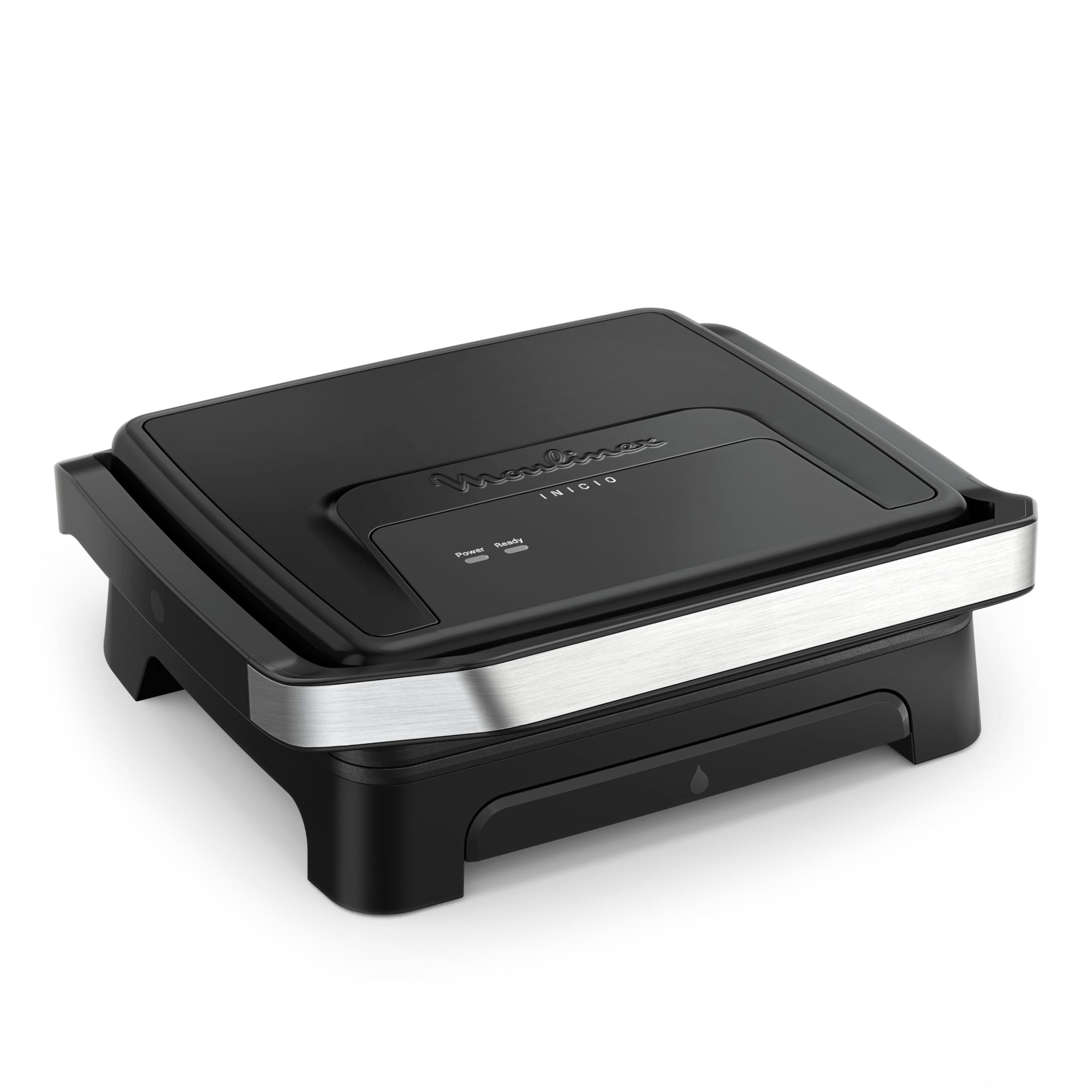 Moulinex Inicio, Piastra per Panini e Griglia, Riscaldamento Rapido: 2000 W, Piastre di Cottura Antiaderenti, Ampia Superficie di Cottura, Nero, GI271810