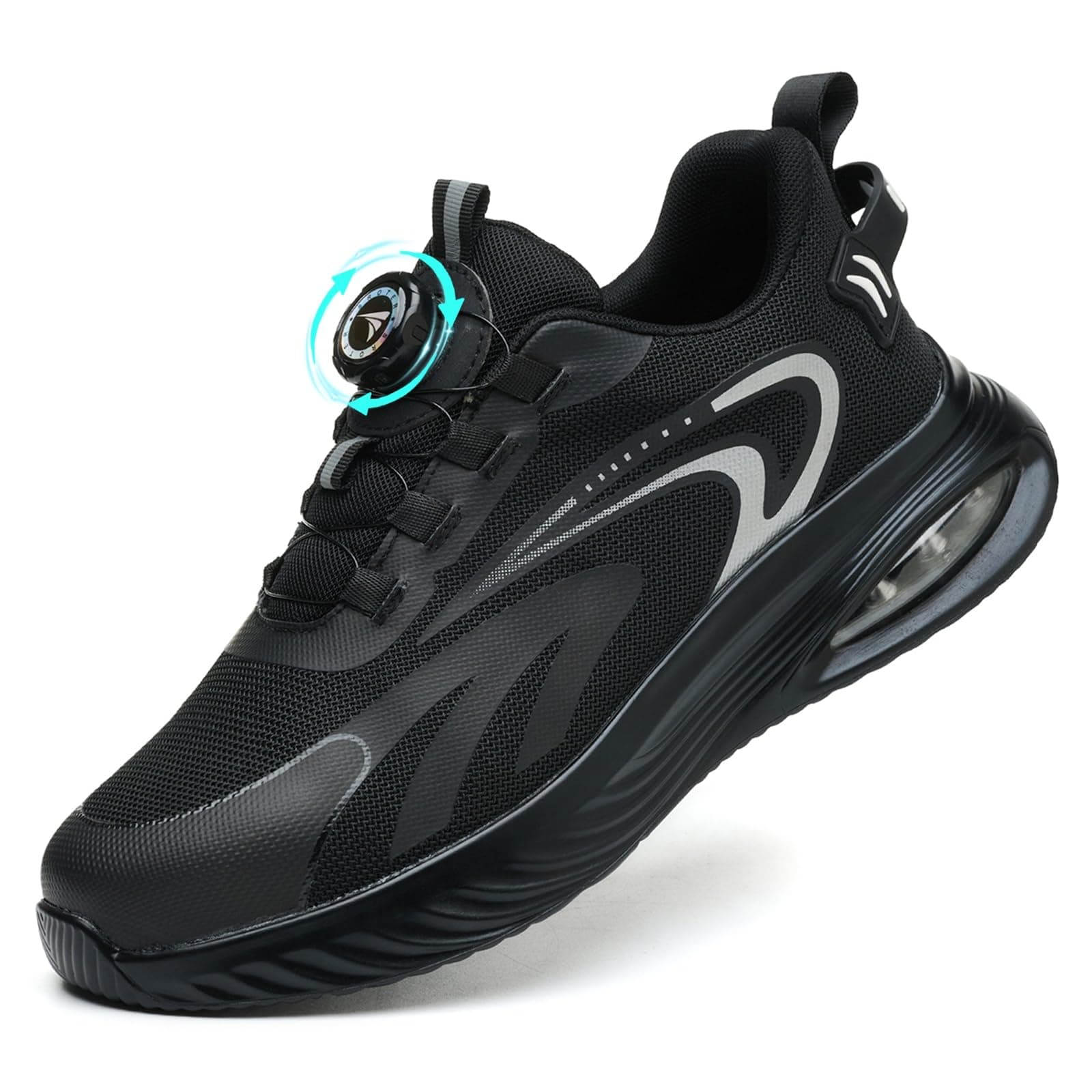 AEKYIWL Scarpe Antinfortunistiche Uomo Donna Scarpe da Lavoro Leggere Traspiranti Comode Scarpe Sicurezza con Lacci Fibbia Girevole Regolazione Rapida