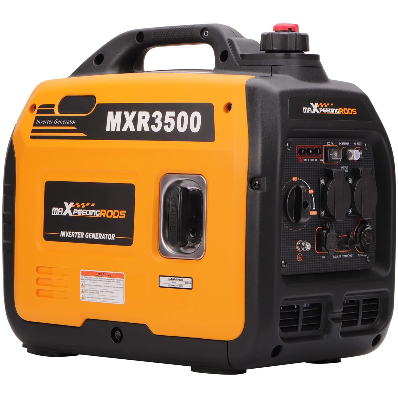 maXpeedingrods 3300W Groupe Electrogene Silencieux Inverter Essence avec Prises USB et 230V Générateur Electrique 4 Temps Generator Léger Secours pour les Caravanes, Garage, Jardin, Camping