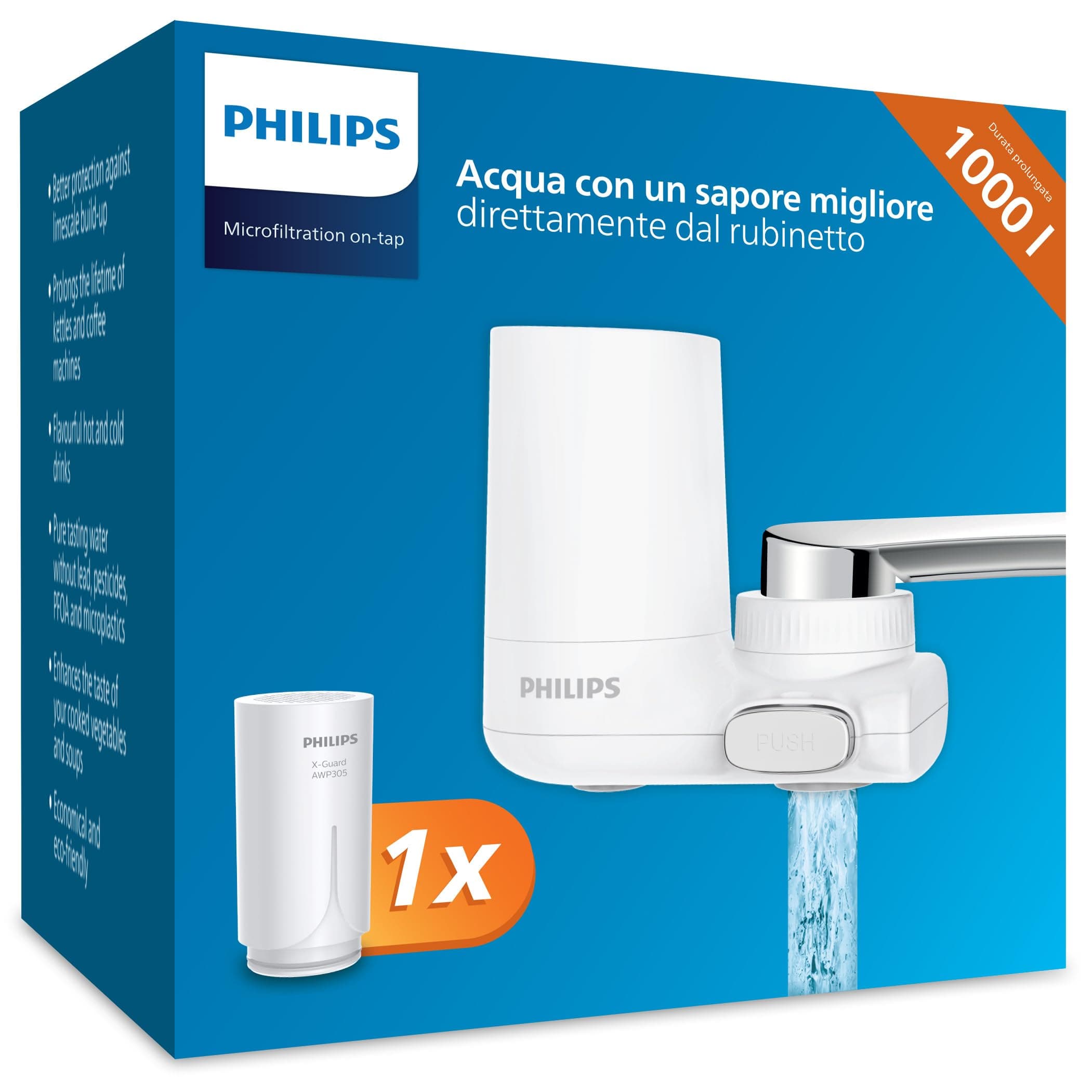 Philips Water Ontap filtro AWP3703/10 MICROFILTRAZIONE, capacità di filtrazione 1000 L