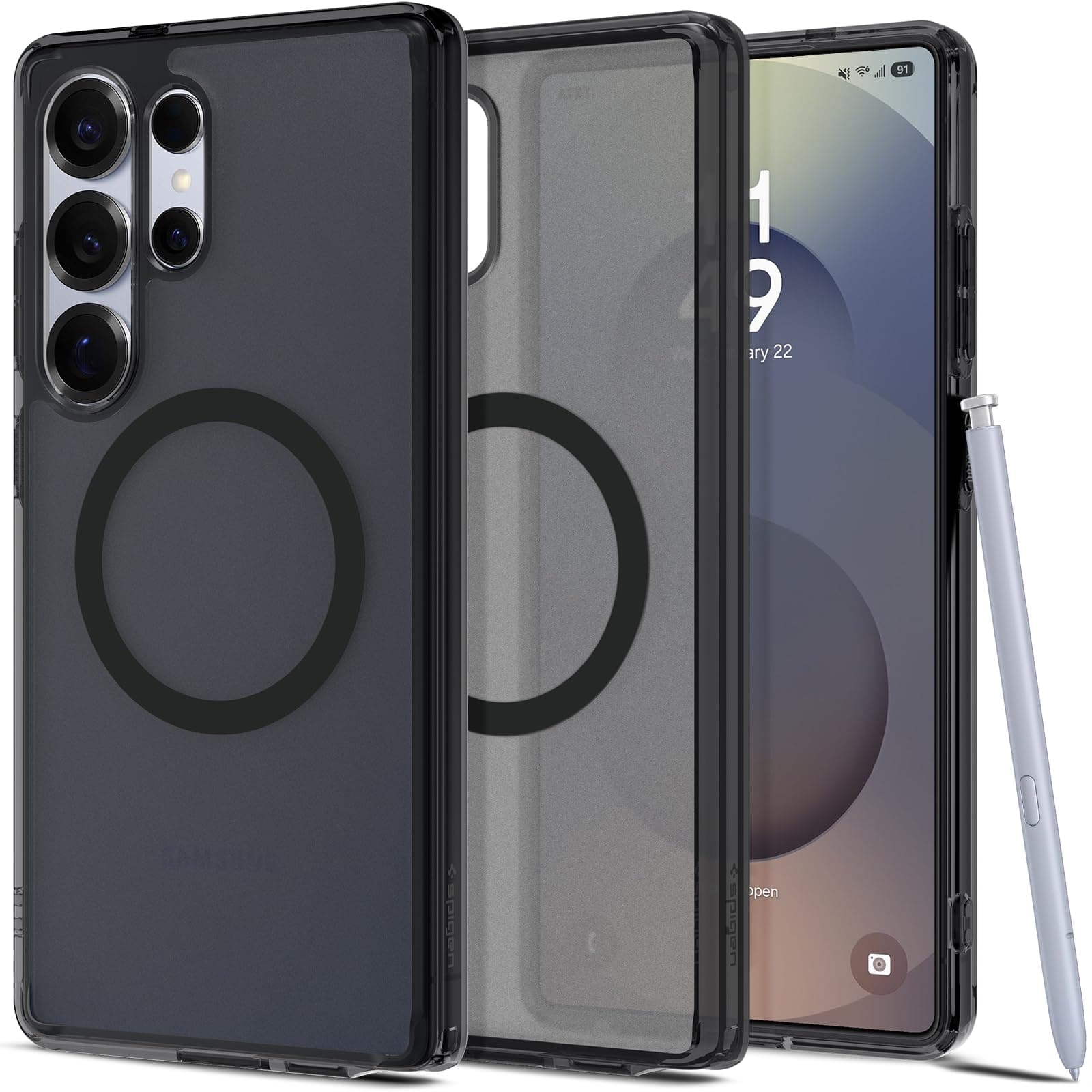 Spigen Ultra Hybrid MagFit Hülle für Samsung Galaxy S25 Ultra, Kompatibel mit MagSafe -Frost Black
