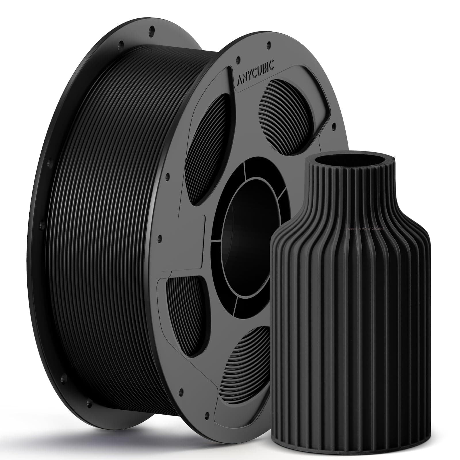 ANYCUBIC PETG Filament 1,75 mm, Maßgenauigkeit +/- 0,02 mm, 3D-Druck-Filament für 3D-Drucker, Vakuumverpackung, Ordentliche Spule, Schwarz 1KG