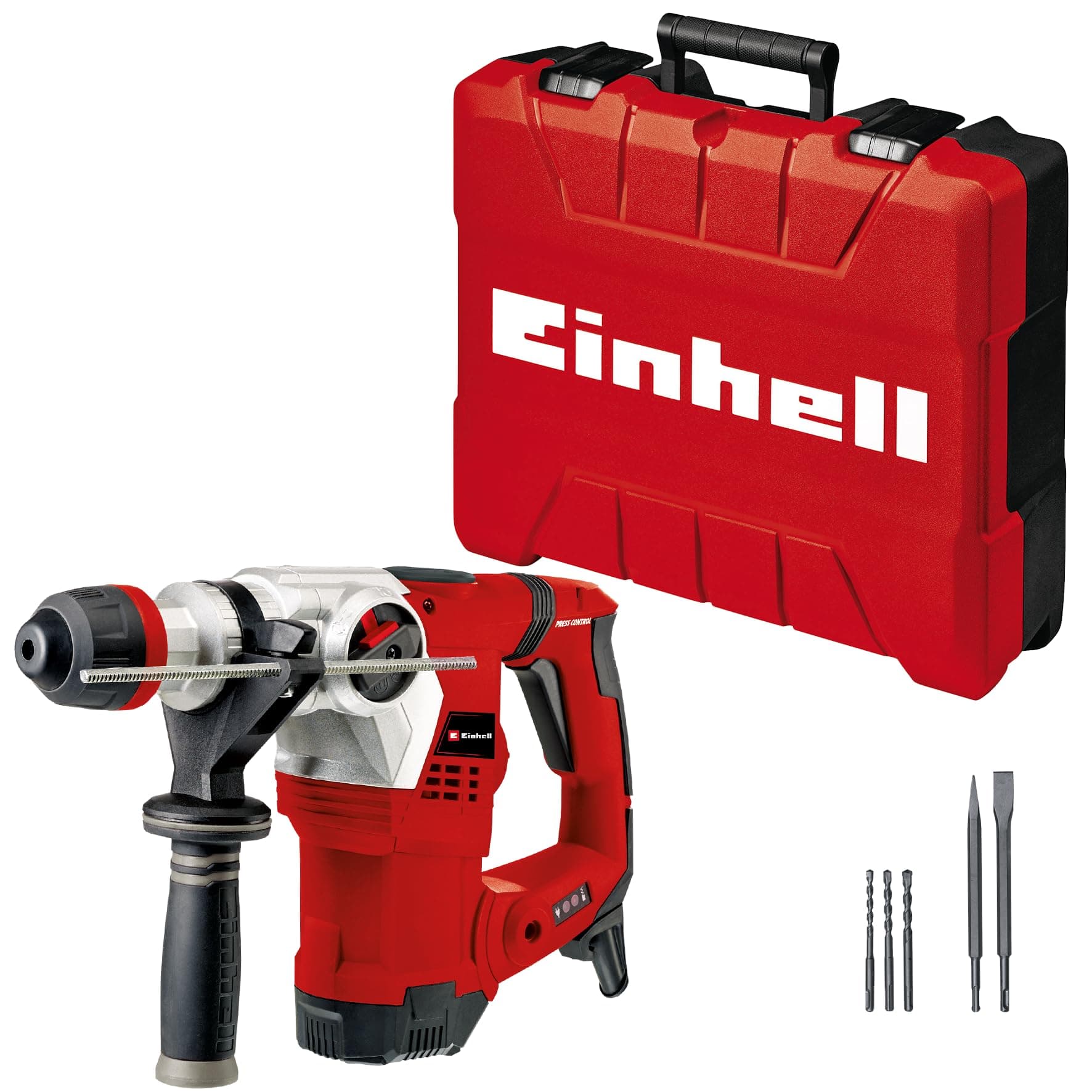 Einhell Marteau Perforateur TE-RH 32 4F Kit (1250 W, 5J, SDS-Plus, avec 3 forets: burins pointus et plat)