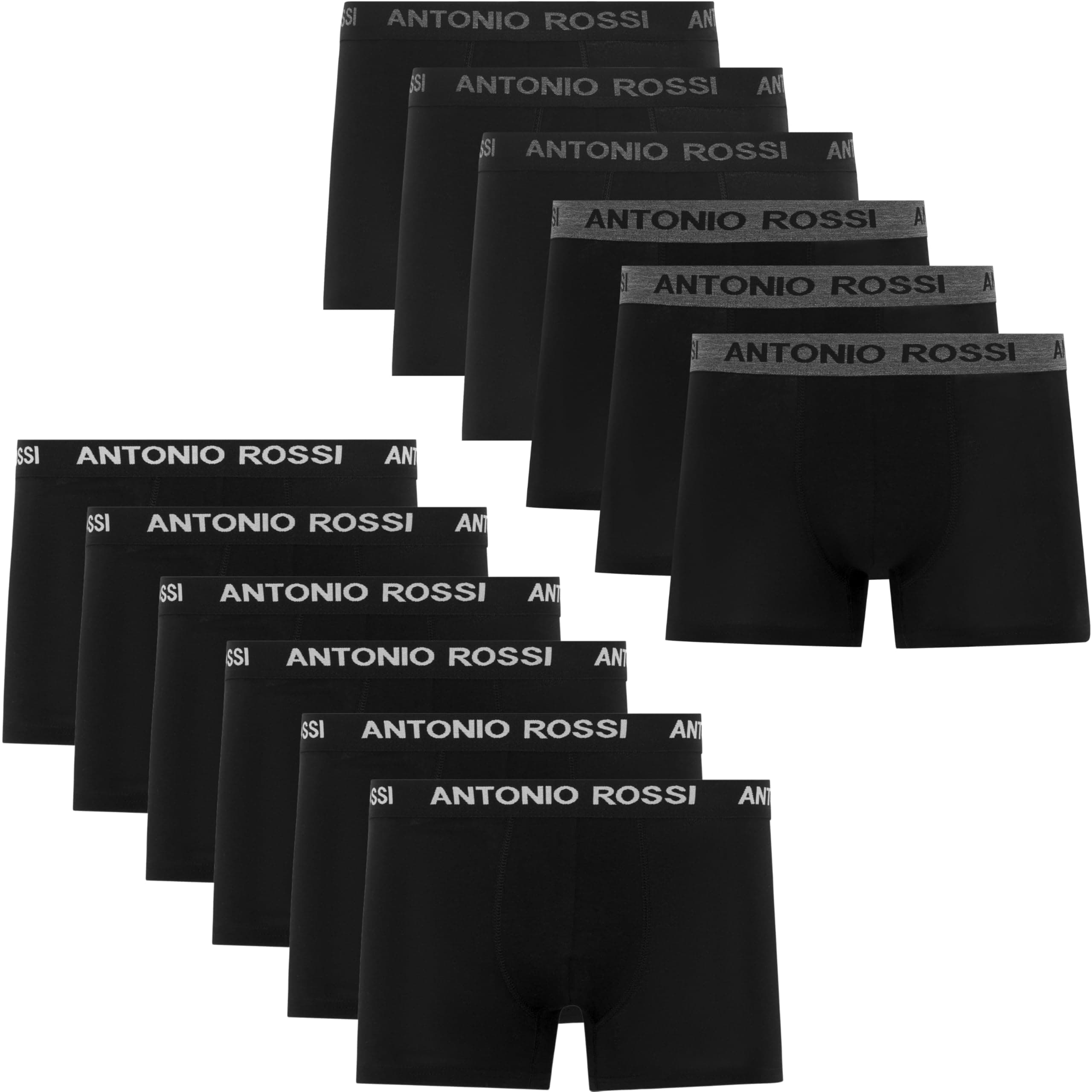 Antonio Rossi Paquete de 12 Boxers Ajustados para Hombre - Calzoncillos Tipo bóxer para Hombre con Cintura elástica