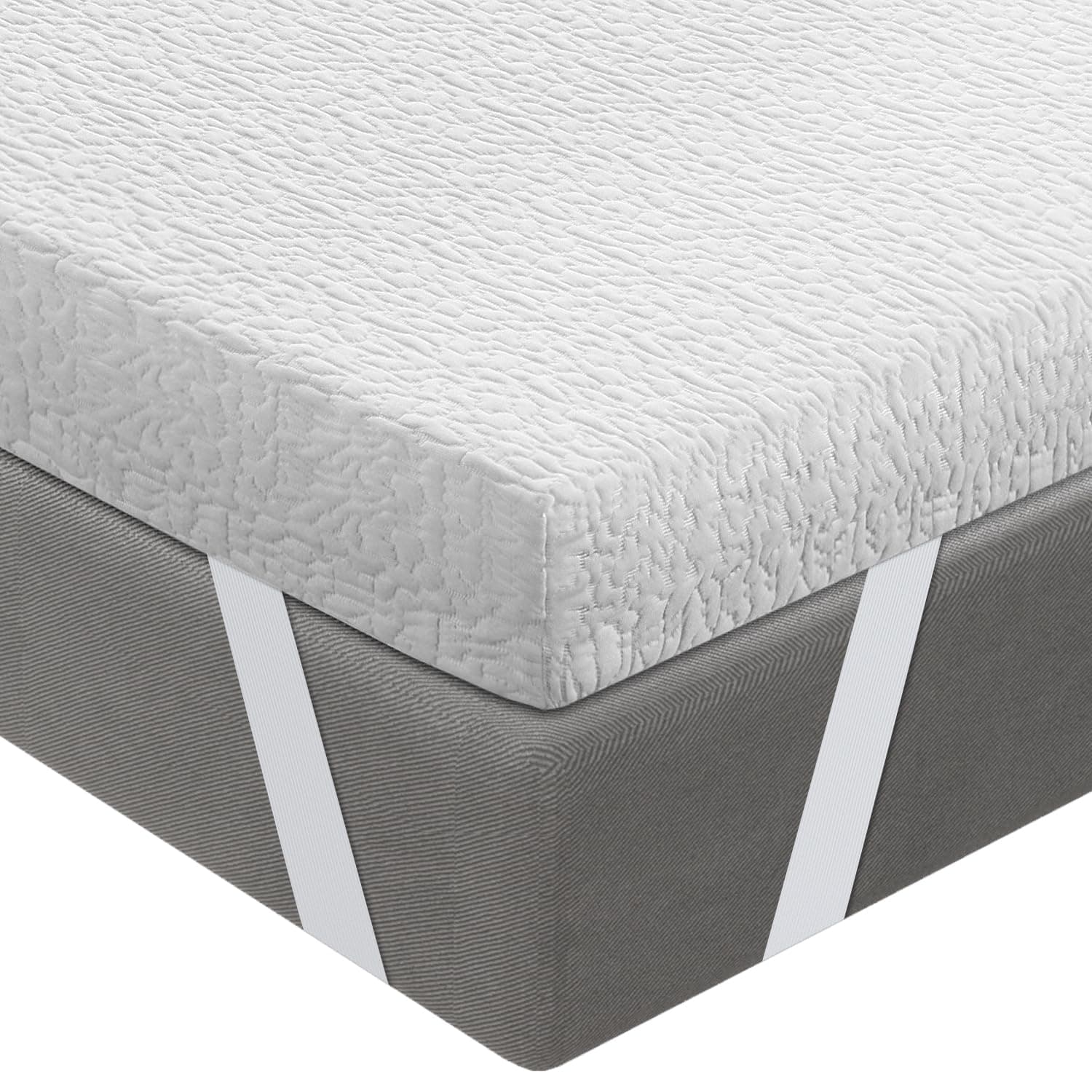 BedStory 10CM Topper 150x190, Topper Viscoelastico con Memoria, Cubrecolchón de Espuma con Memoria, Sobrecolchón Extraíble y Lavable