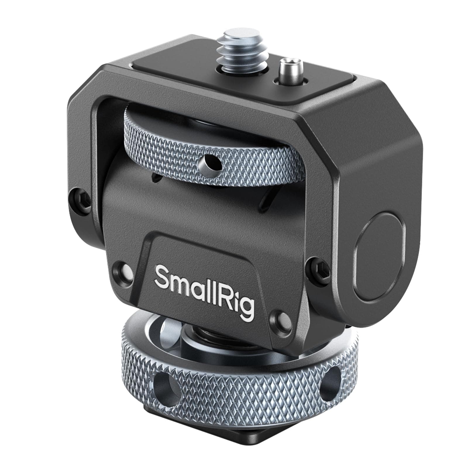 SMALLRIG Kamera-Monitorhalterung Lite mit Blitzschuh, 360° schwenkbar und 180° neigbar, Halterung für Feldmonitor Tragkraft von 90° Neigung 3,2 kg-3809B